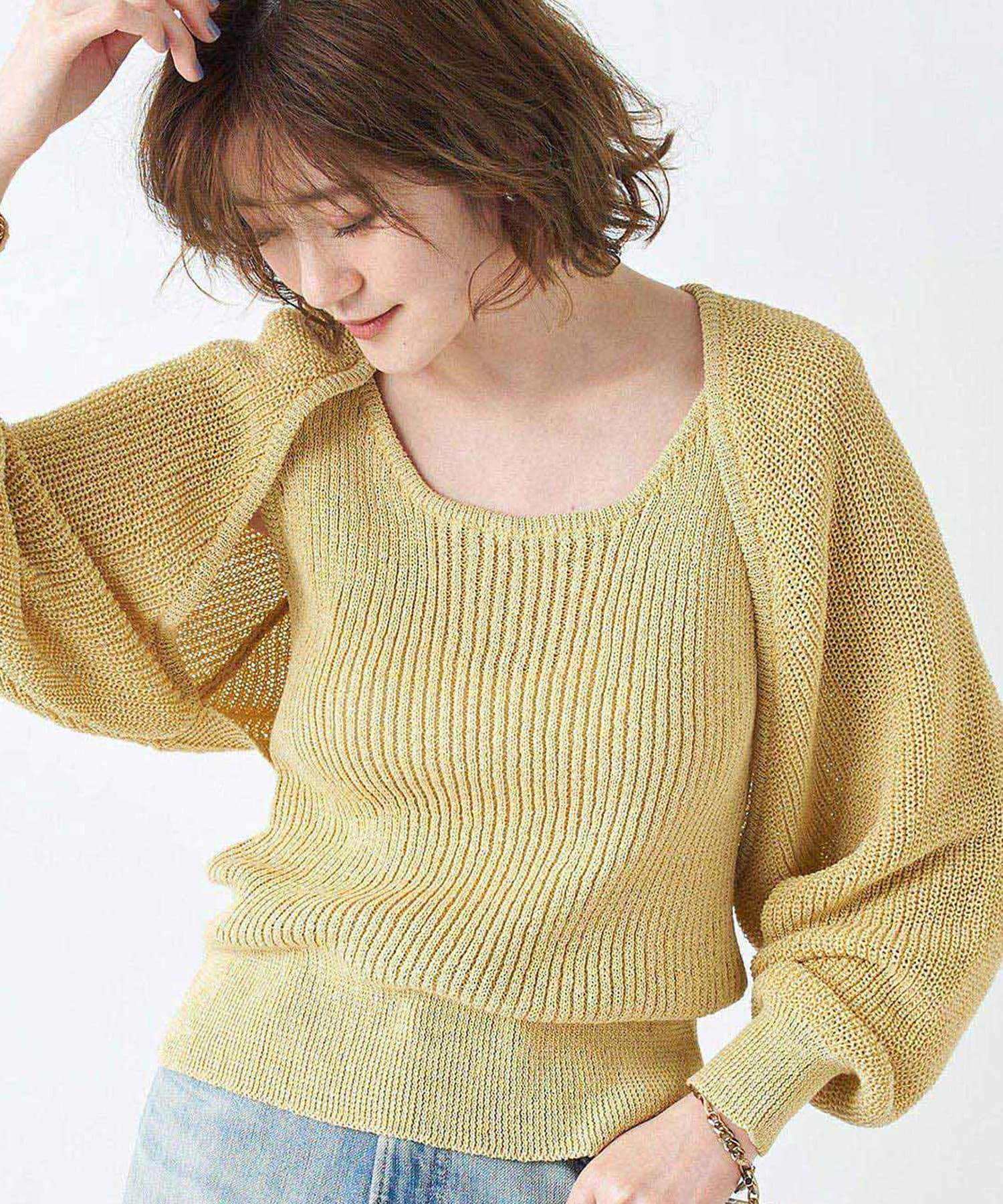 女性らしさを演出 タンクトップ ボレロセットニット Rive Droite リヴドロワ レディース Pal Closet パルクローゼット パルグループ公式ファッション通販サイト