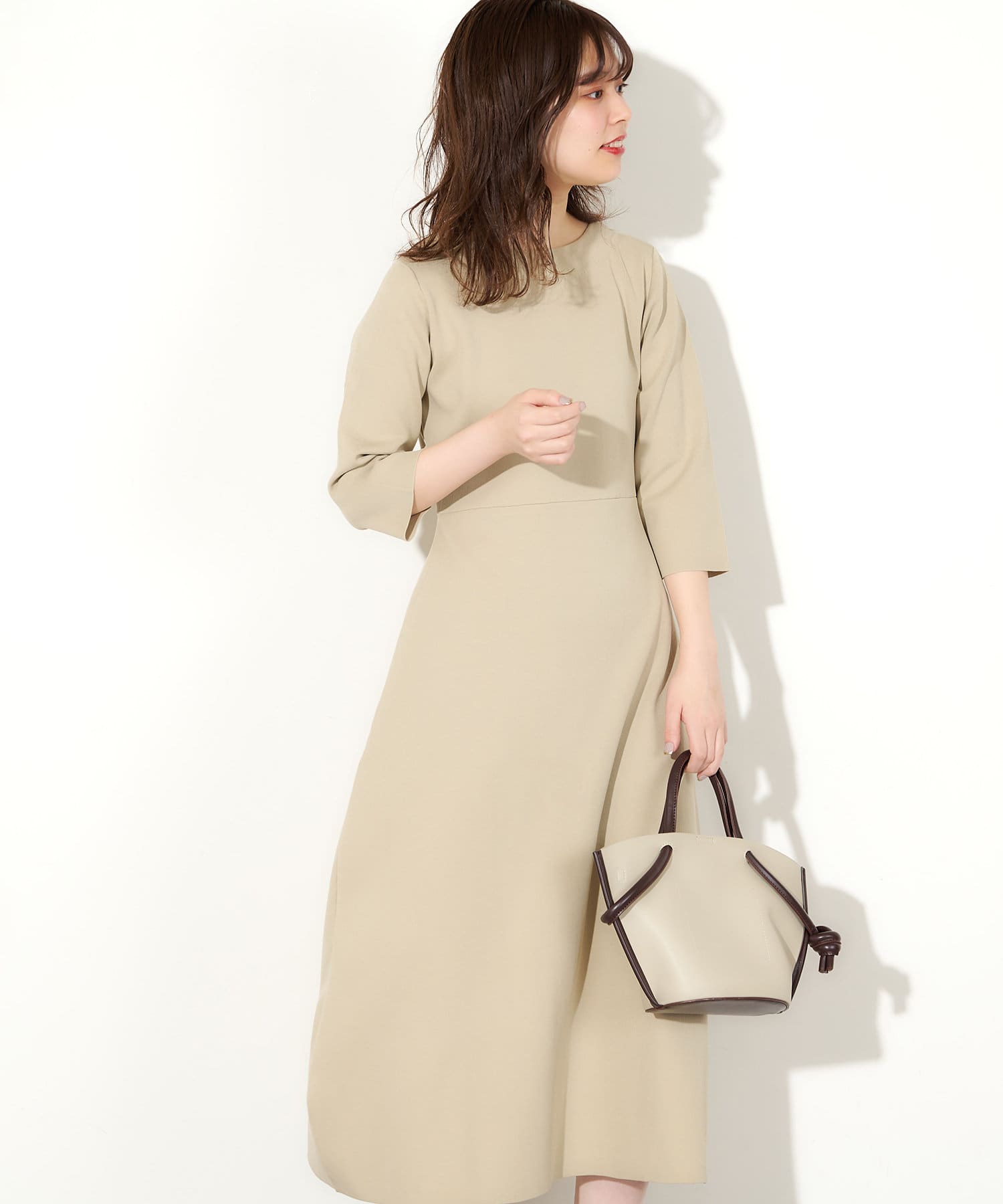 Web限定 美シルエットポリニットワンピース Lサイズ Natural Couture ナチュラルクチュール レディース Pal Closet パルクローゼット パルグループ公式ファッション通販サイト