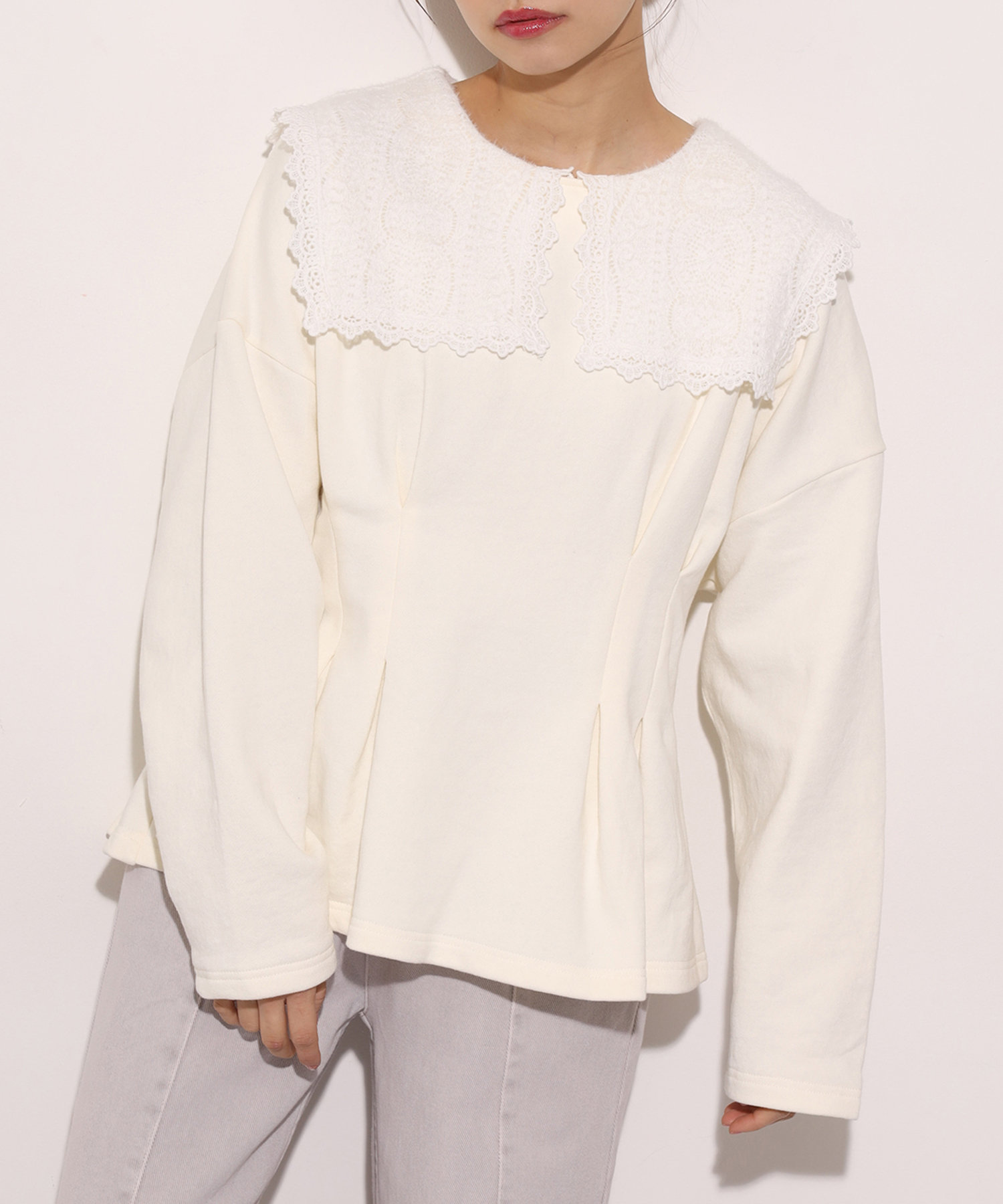 えりのかわいいスウェット Nice Claup Outlet ナイスクラップ アウトレット レディース Pal Closet パルクローゼット パルグループ公式ファッション通販サイト