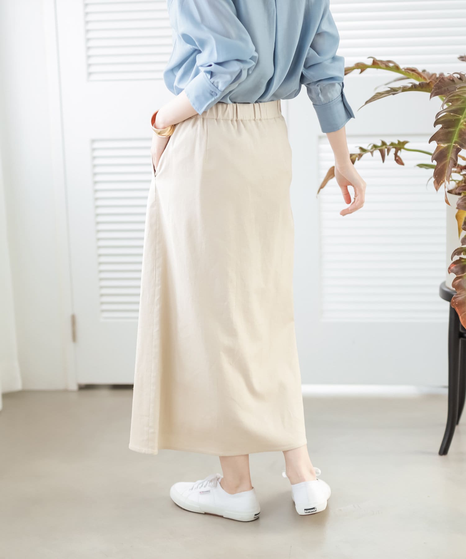 快適な履き心地 リネン混ストレッチaラインスカート Un Dix Cors アンディコール レディース Pal Closet パルクローゼット パルグループ公式ファッション通販サイト