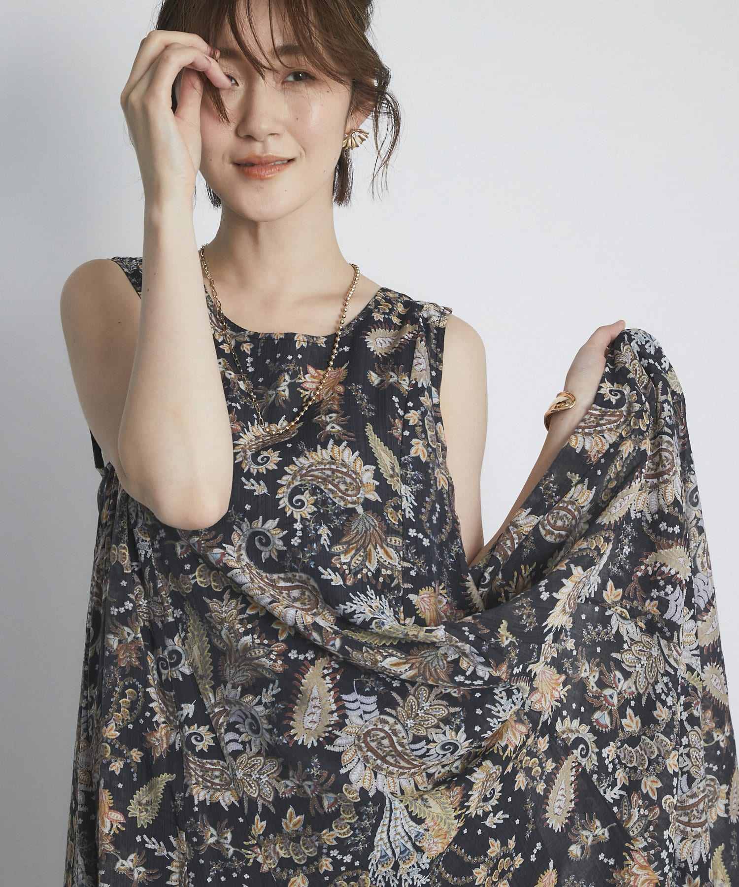 un dix cors(アンディコール) ここでしか手に入らない！【WEB限定】パネルフレアワンピース