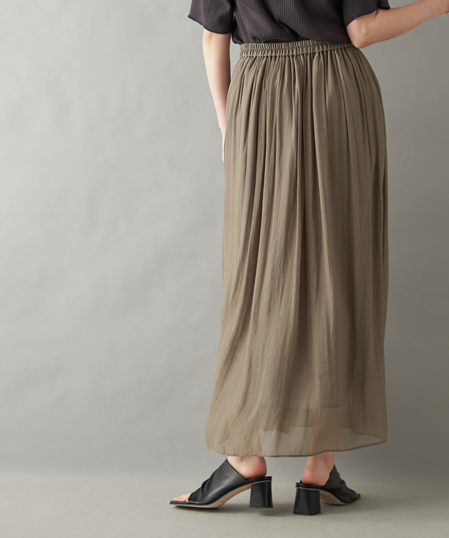 女性らしい着こなしに 手洗い可 シアー楊柳スカート Outlet Premium アウトレット プレミアム レディース Pal Closet パルクローゼット パルグループ公式ファッション通販サイト