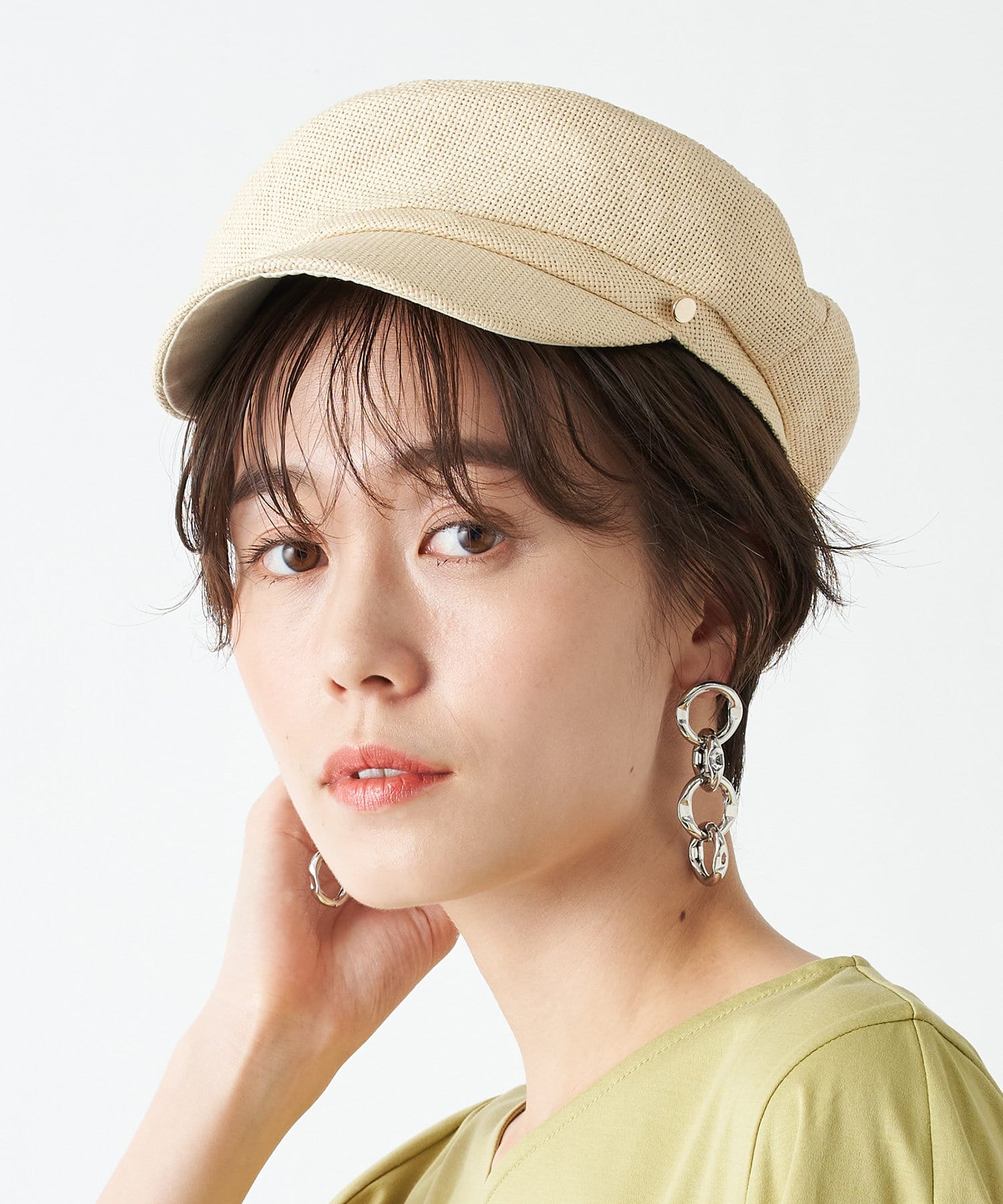 軽い素材感で被り心地もおすすめ ペーパーマリンキャスケット Un Dix Cors アンディコール レディース Pal Closet パルクローゼット パルグループ公式ファッション通販サイト
