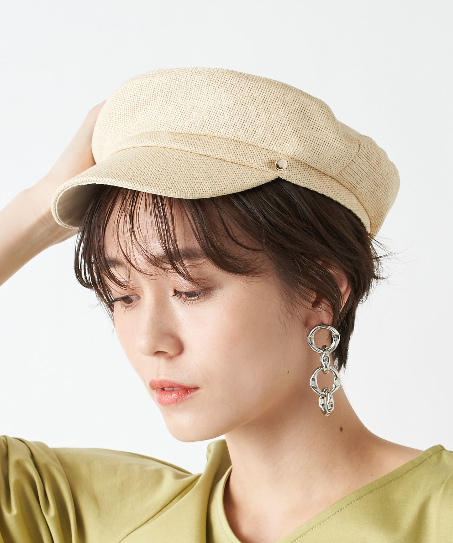 軽い素材感で被り心地もおすすめ ペーパーマリンキャスケット Un Dix Cors アンディコール レディース Pal Closet パルクローゼット パルグループ公式ファッション通販サイト