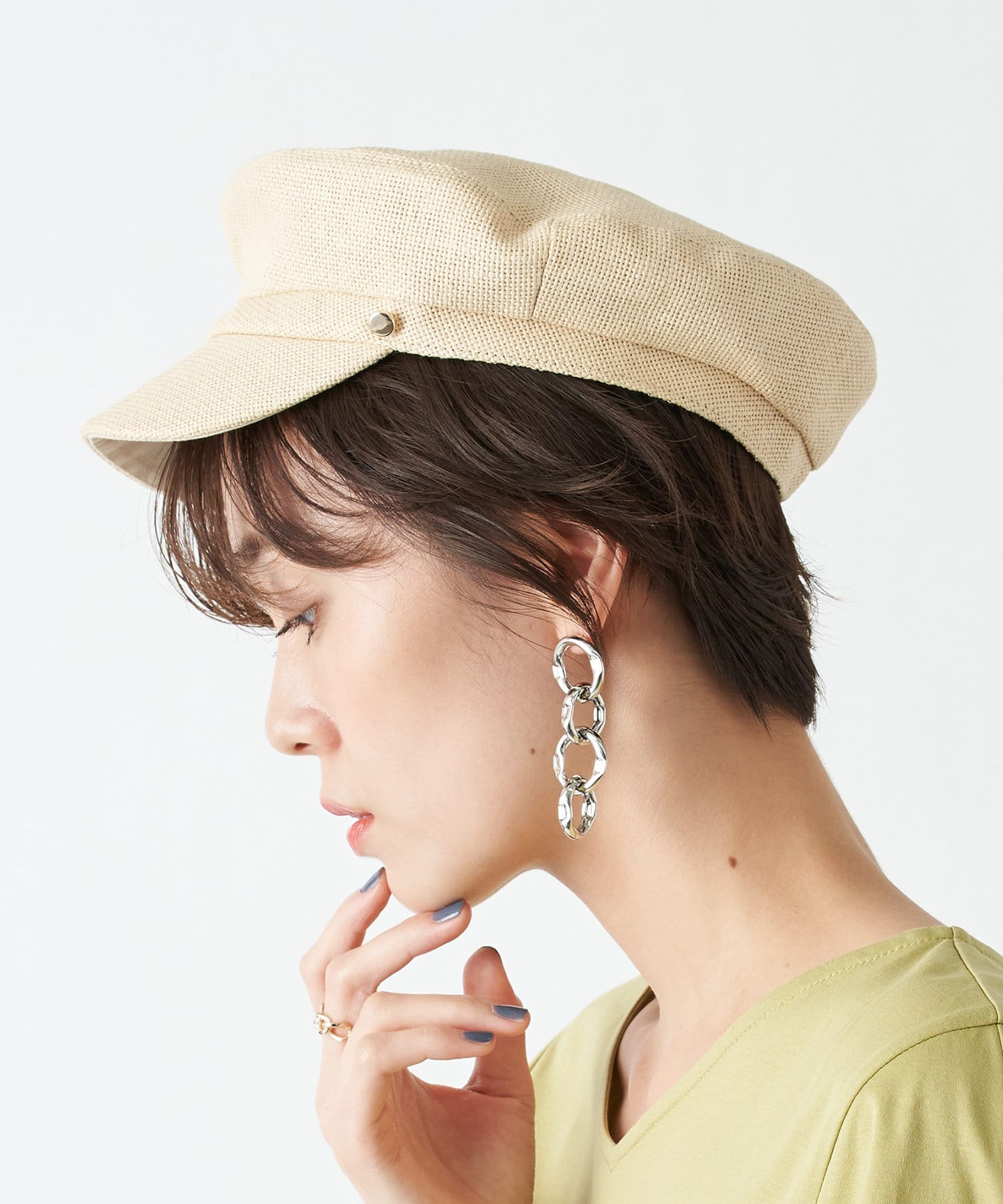 軽い素材感で被り心地もおすすめ ペーパーマリンキャスケット Un Dix Cors アンディコール レディース Pal Closet パルクローゼット パルグループ公式ファッション通販サイト