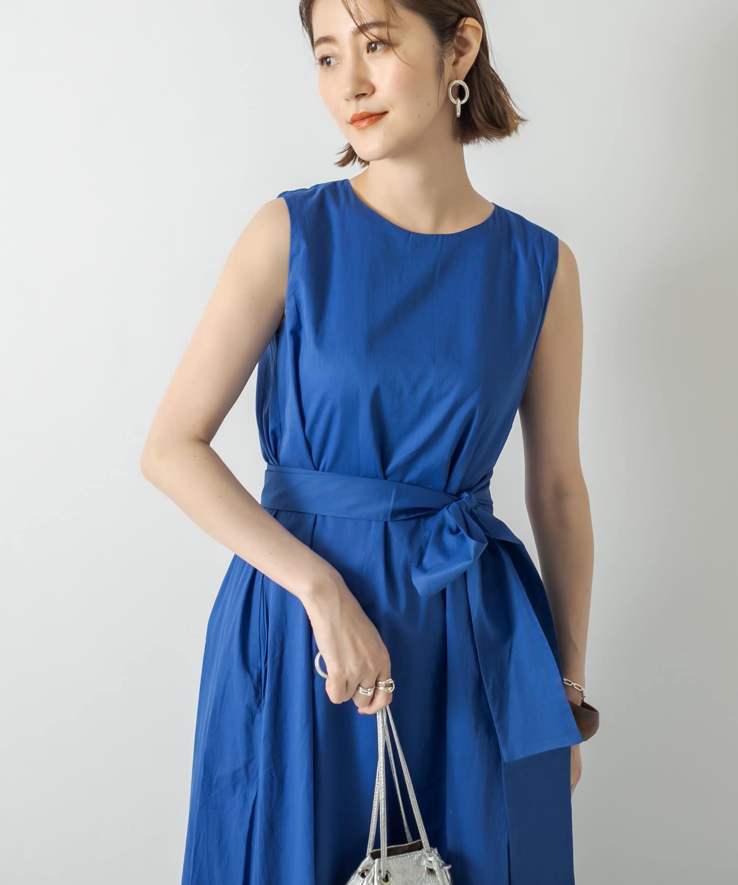 映えてドラマチック 綿ローンサッシュ付ワンピース Rive Droite リヴドロワ レディース Pal Closet パルクローゼット パルグループ公式ファッション通販サイト