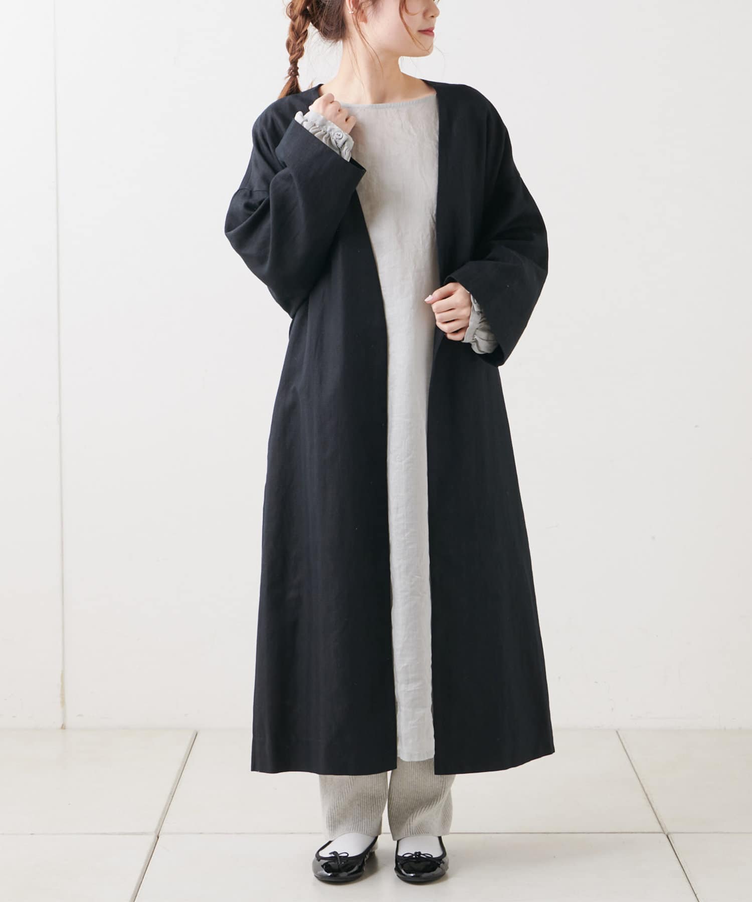 上大岡店】 Du noir リネンコート - PUAL CE CIN(ピュアルセシン