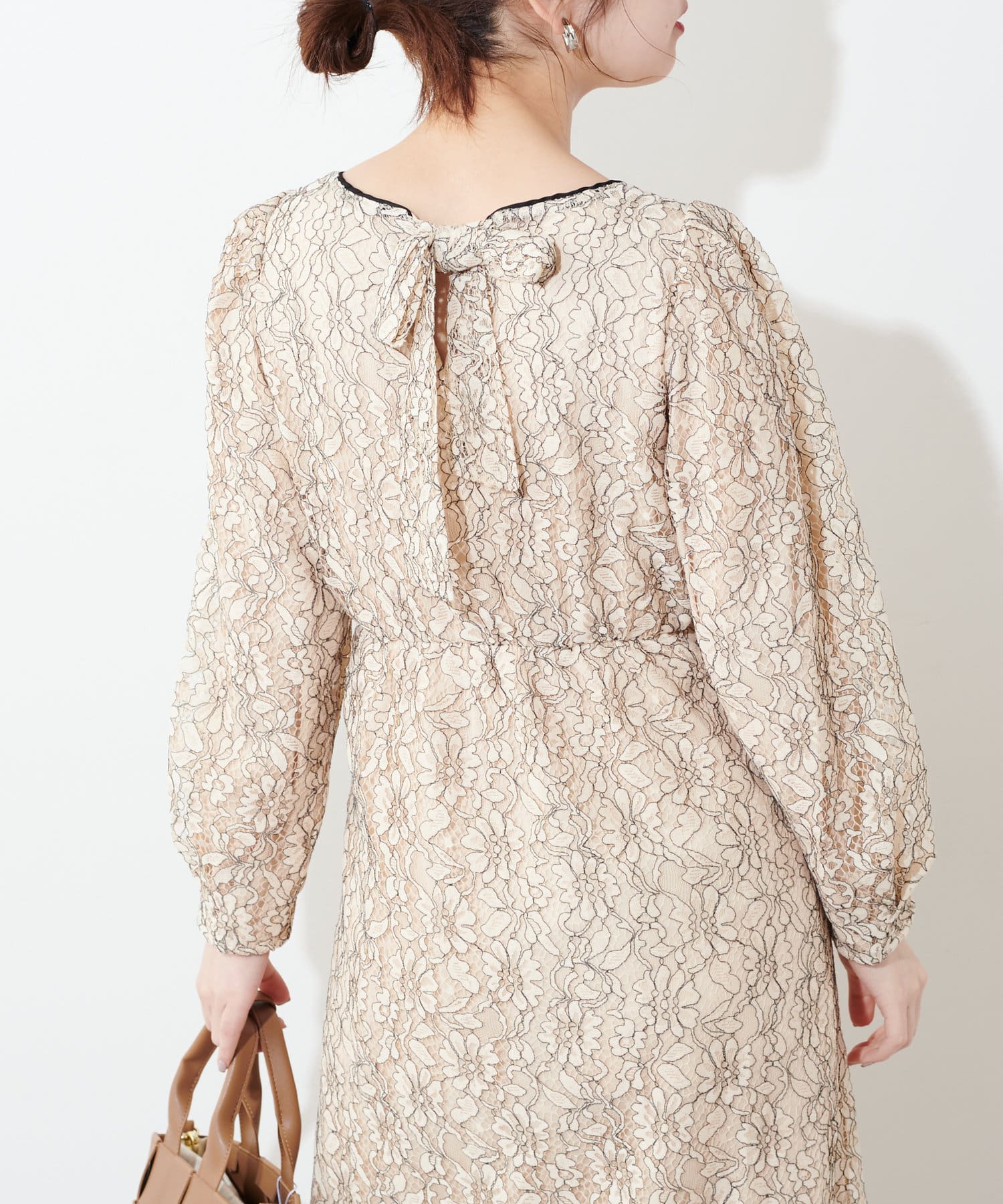 裾パイピング大人レースワンピース | natural couture(ナチュラル