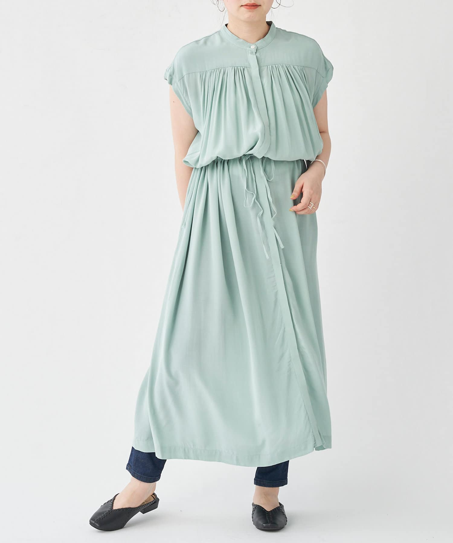 Web限定 前開きスタンドカラーワンピース Cpcm シーピーシーエム レディース Pal Closet パルクローゼット パルグループ公式ファッション通販サイト