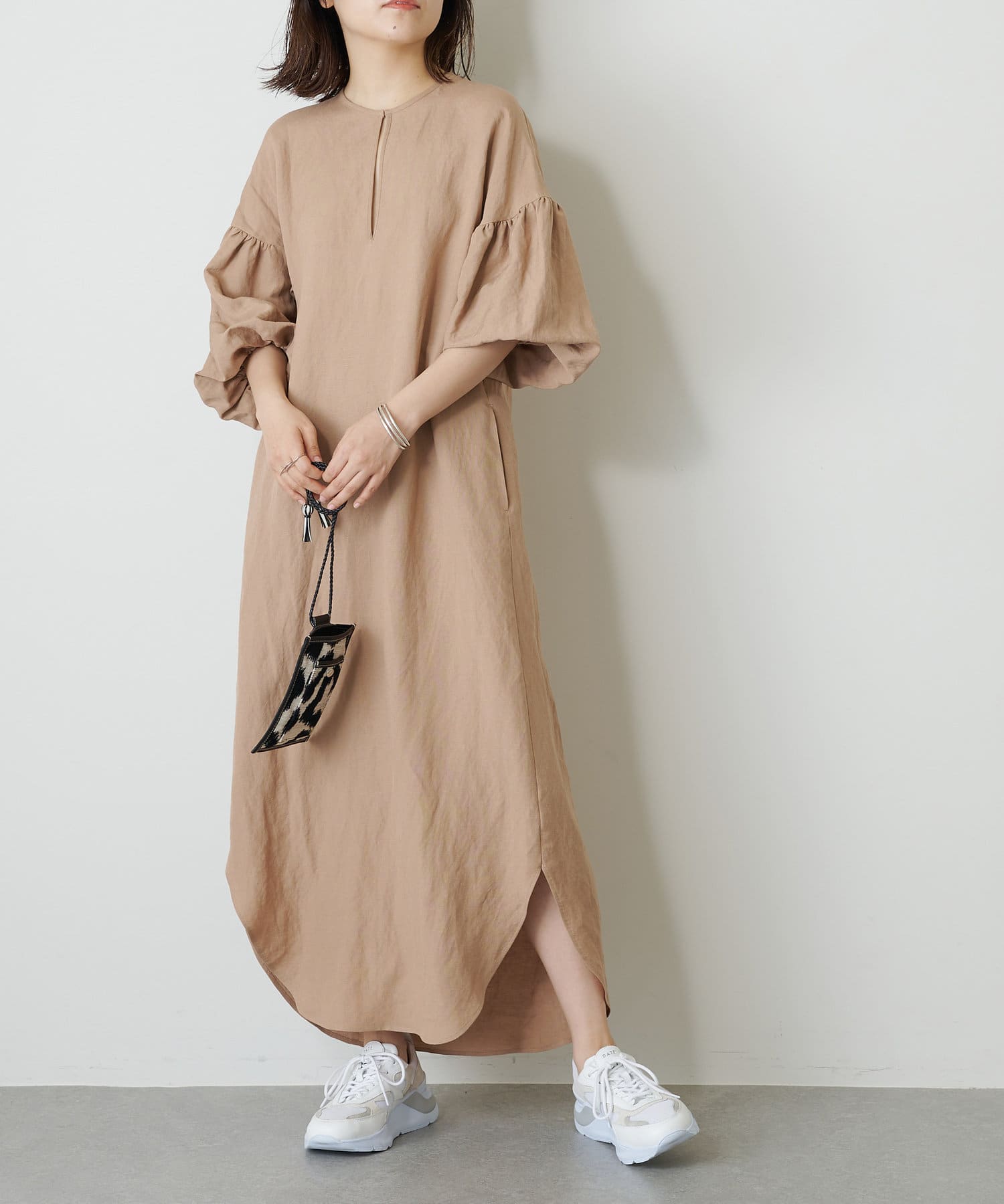 リネンレーヨンワッシャーボリュームスリーブワンピース Whim Gazette ウィム ガゼット レディース Pal Closet パルクローゼット パルグループ公式ファッション通販サイト