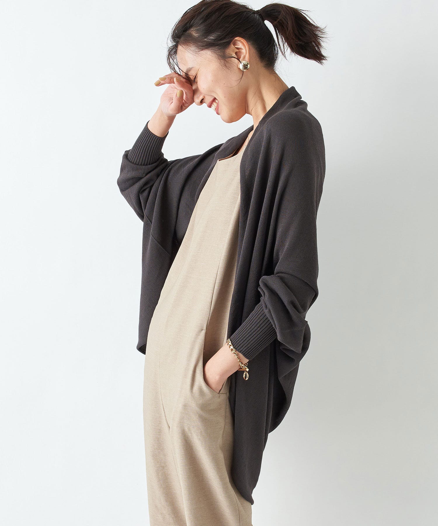 冷房対策に最適 ミドルトッパーニットカーディガン Rive Droite リヴドロワ レディース Pal Closet パルクローゼット パルグループ公式ファッション通販サイト