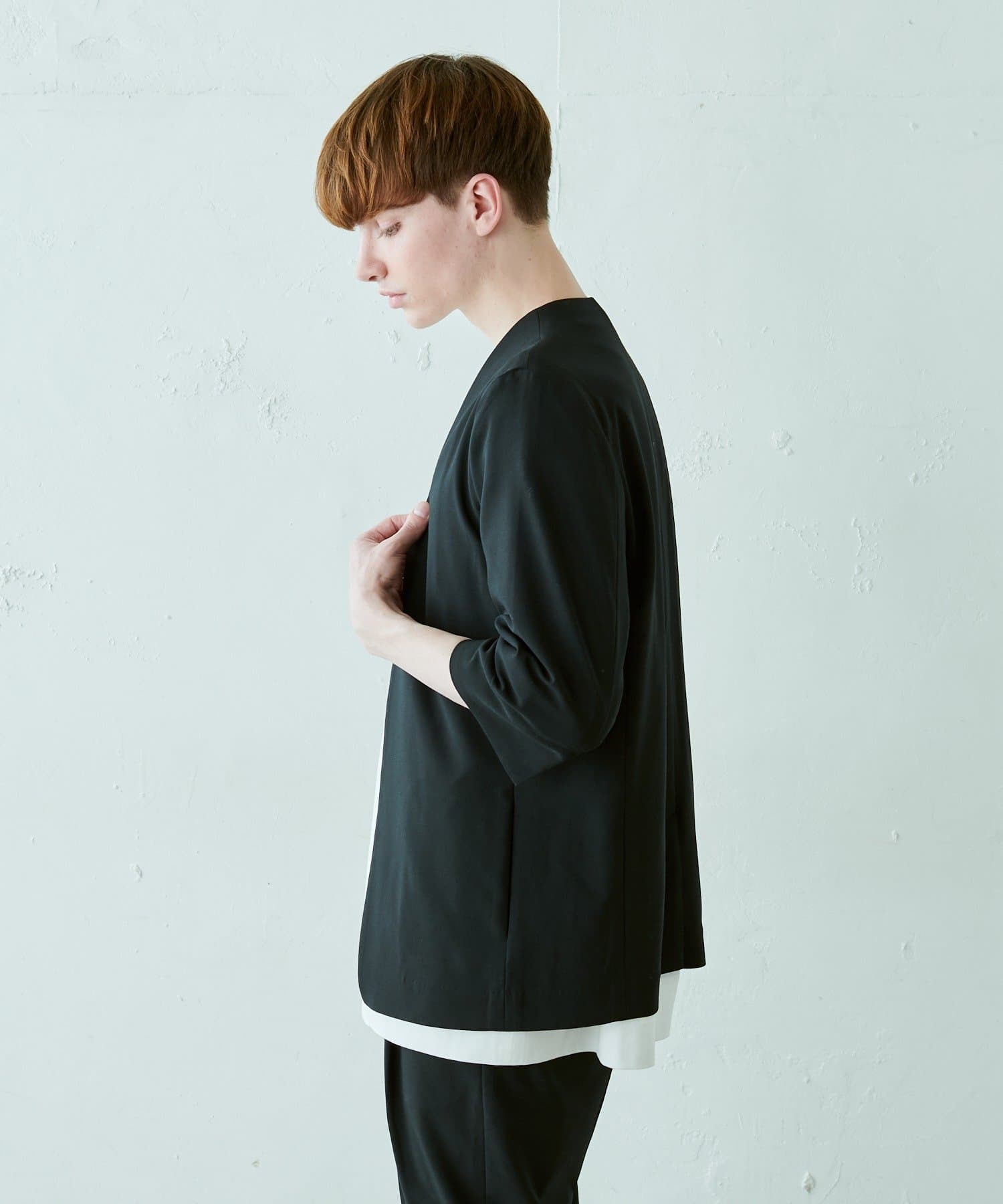 2 2 セットアップシリーズ 21summer 5分袖ノーカラージャケット Lui S ルイス メンズ Pal Closet パルクローゼット パルグループ公式ファッション通販サイト