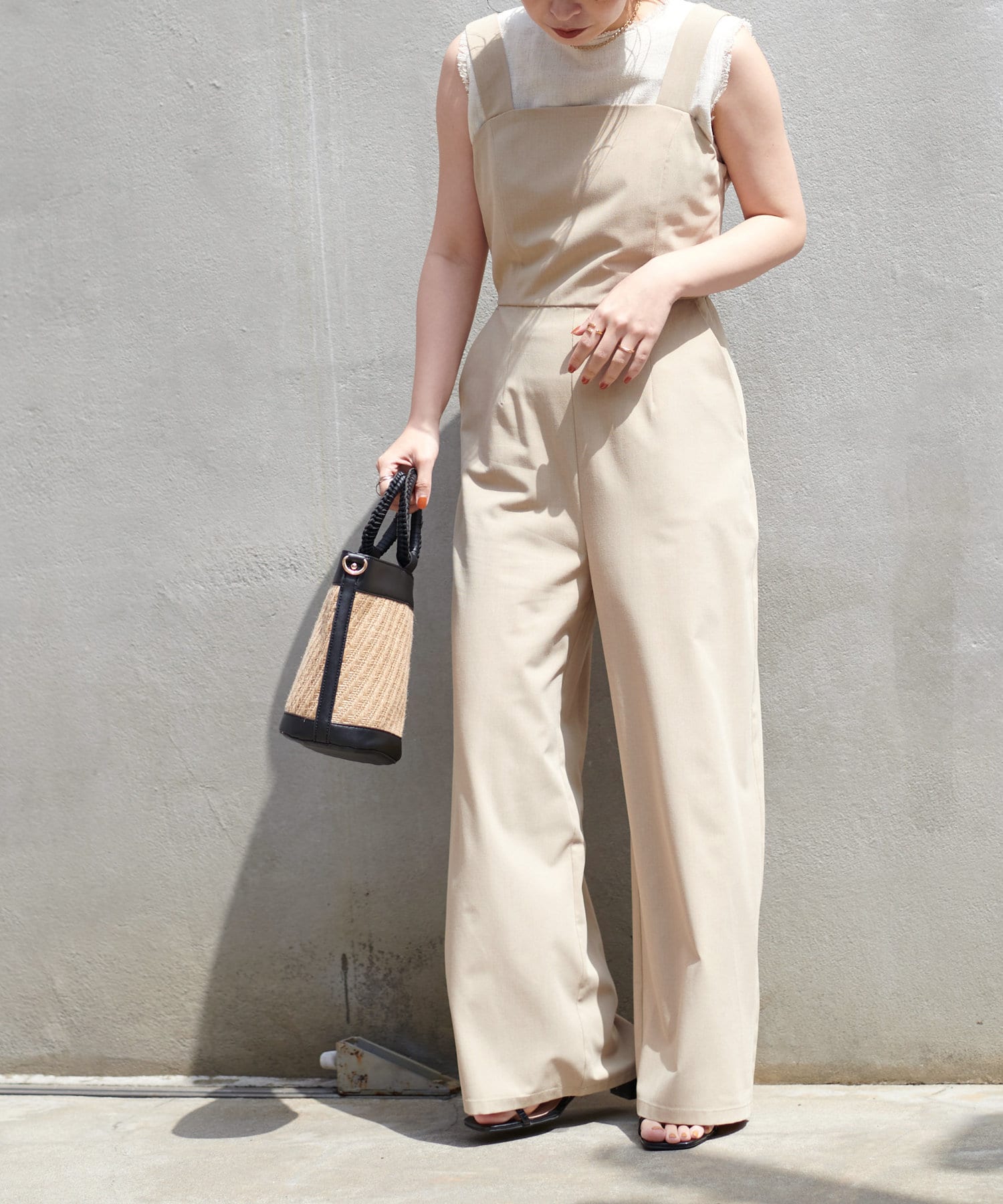 ちょっとモードな大人のサロペ Sサイズ | natural couture(ナチュラル