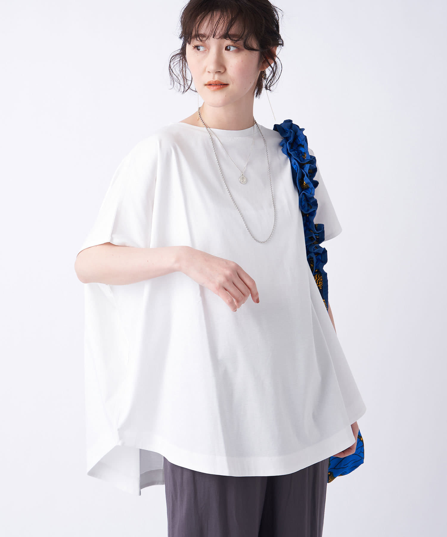 un dix cors(アンディコール) 【おしゃれ見えするシルエット】接触冷感ポンチョカットソー