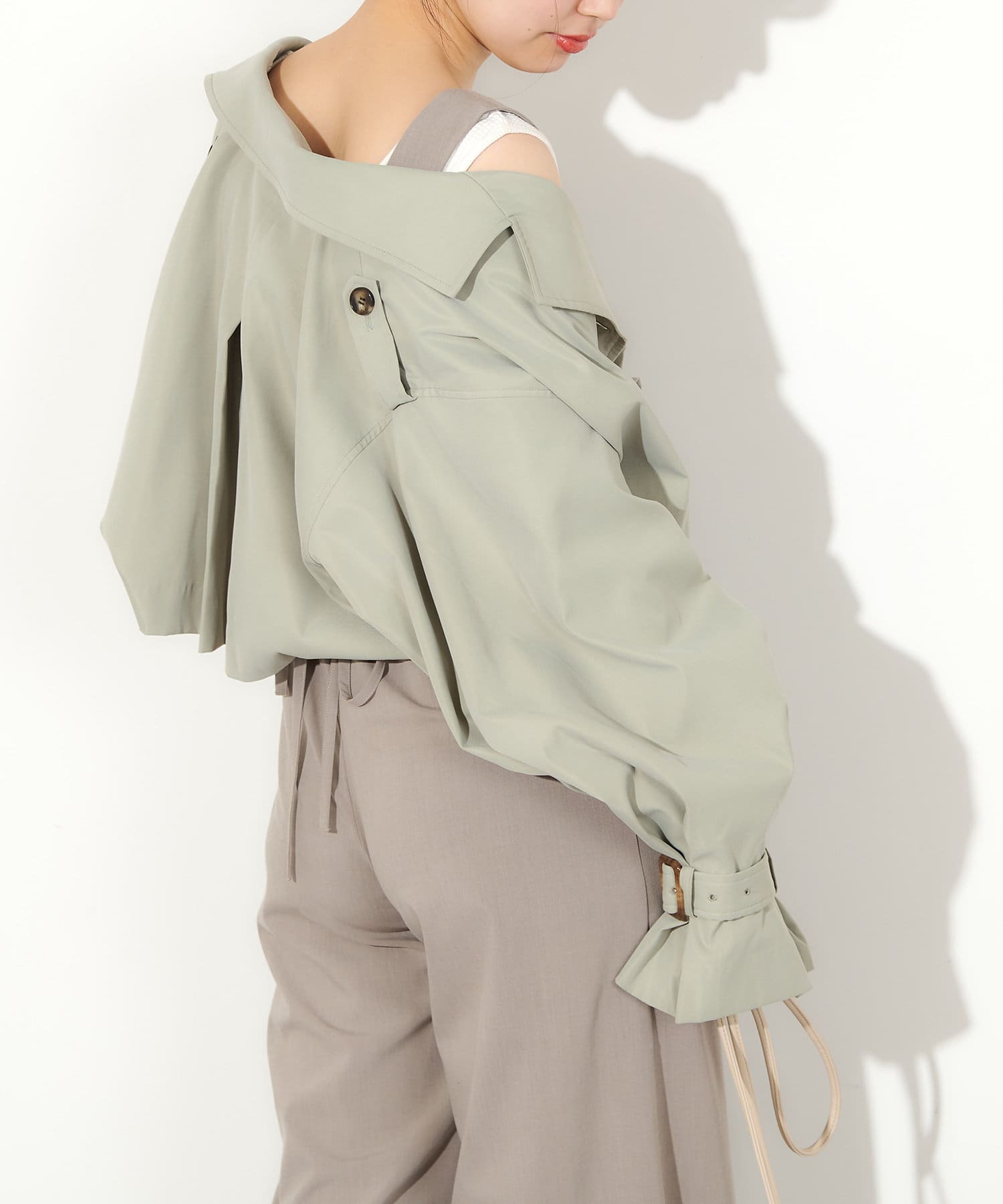 natural couture(ナチュラルクチュール) 【WEB限定】ショートトレンチジャケット
