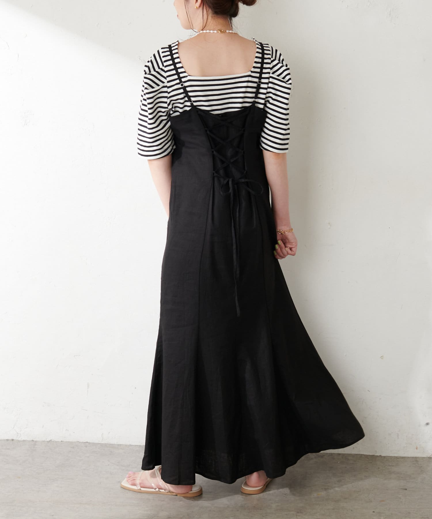 レースアップマーメイドキャミワンピース Discoat ディスコート レディース Pal Closet パルクローゼット パルグループ公式ファッション通販サイト