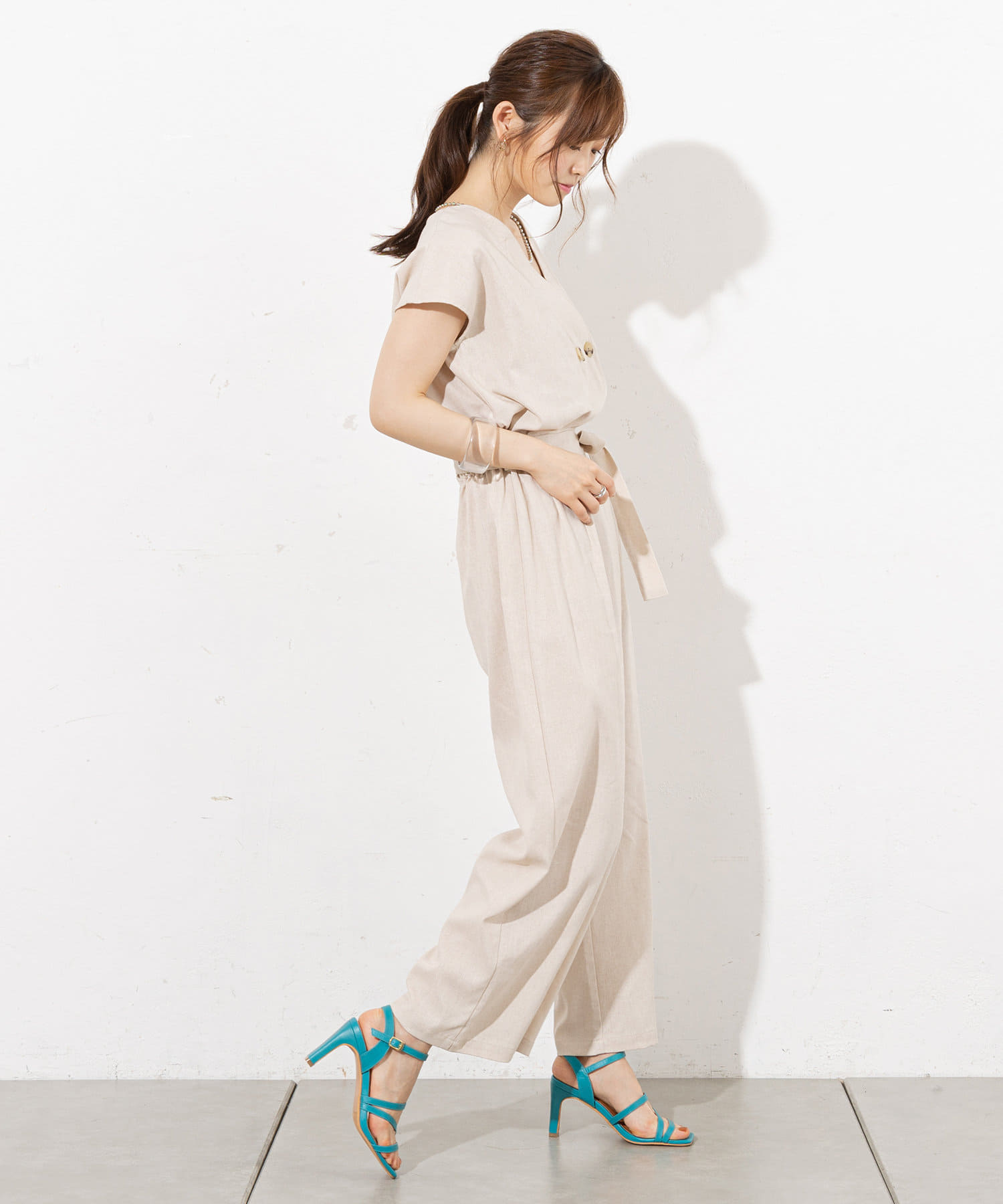 prose verse(プロズヴェール) ノーカラージャンプスーツ