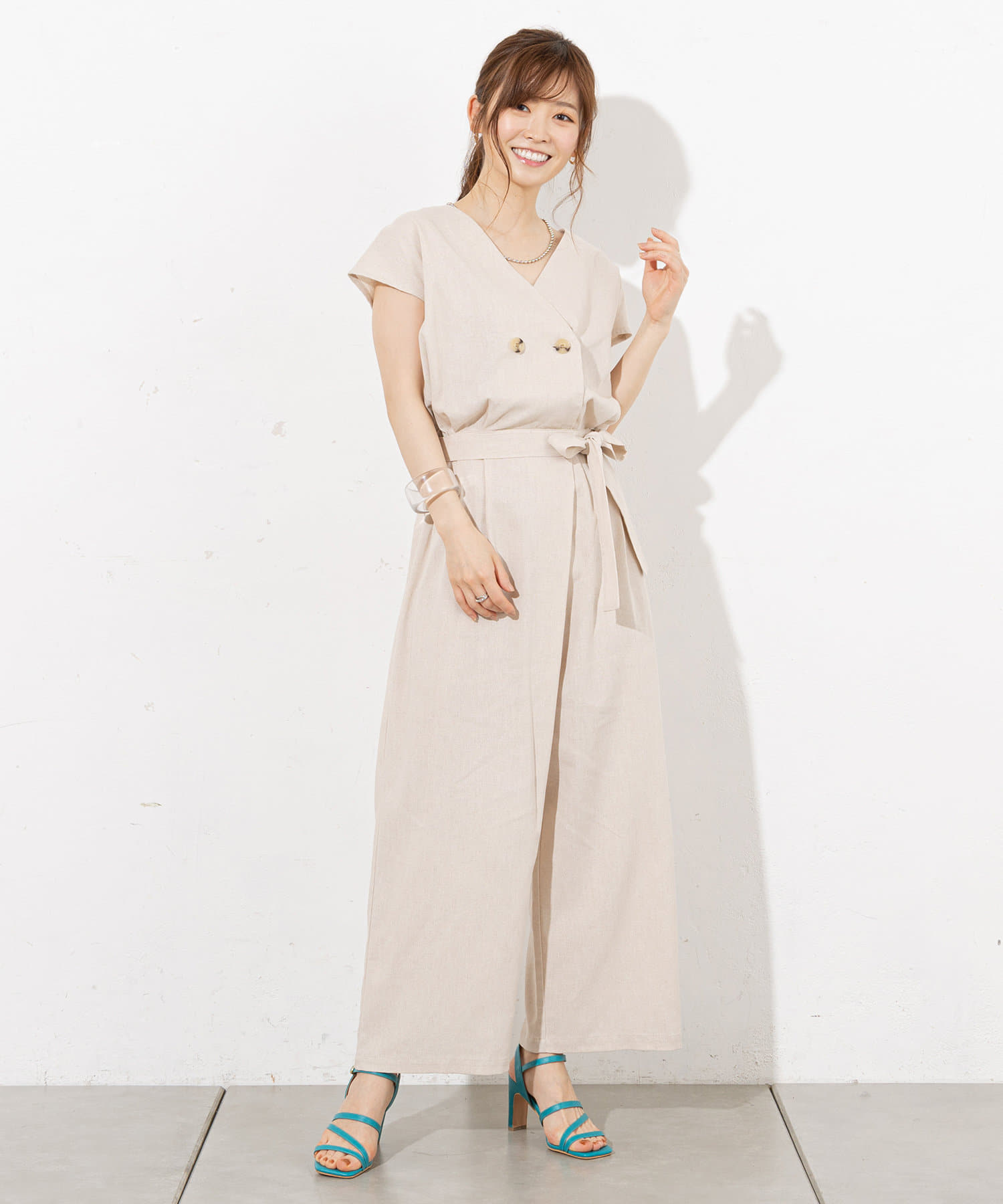 prose verse(プロズヴェール) ノーカラージャンプスーツ