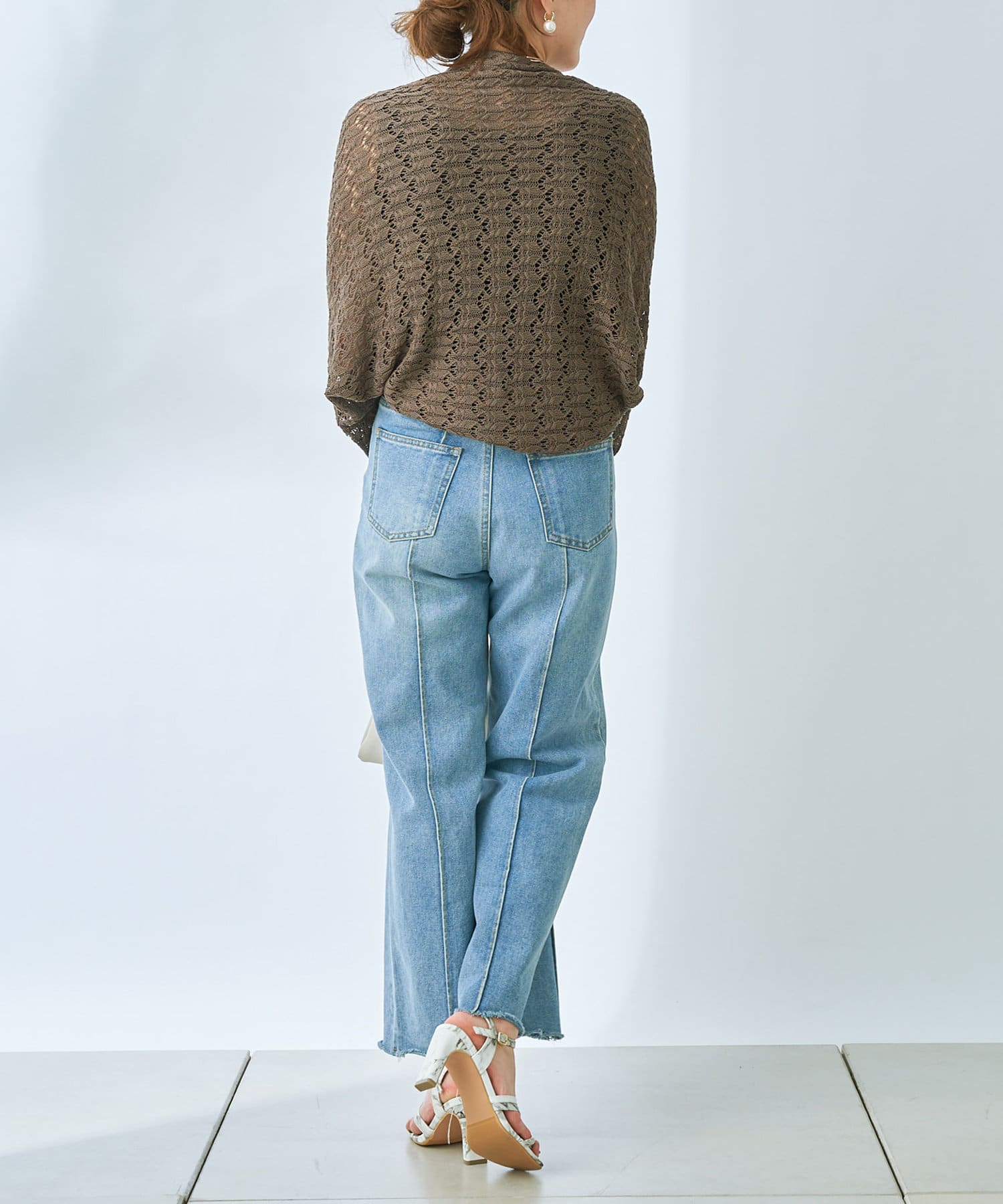 prose verse(プロズヴェール) 麻タッチモモンガカーディガン