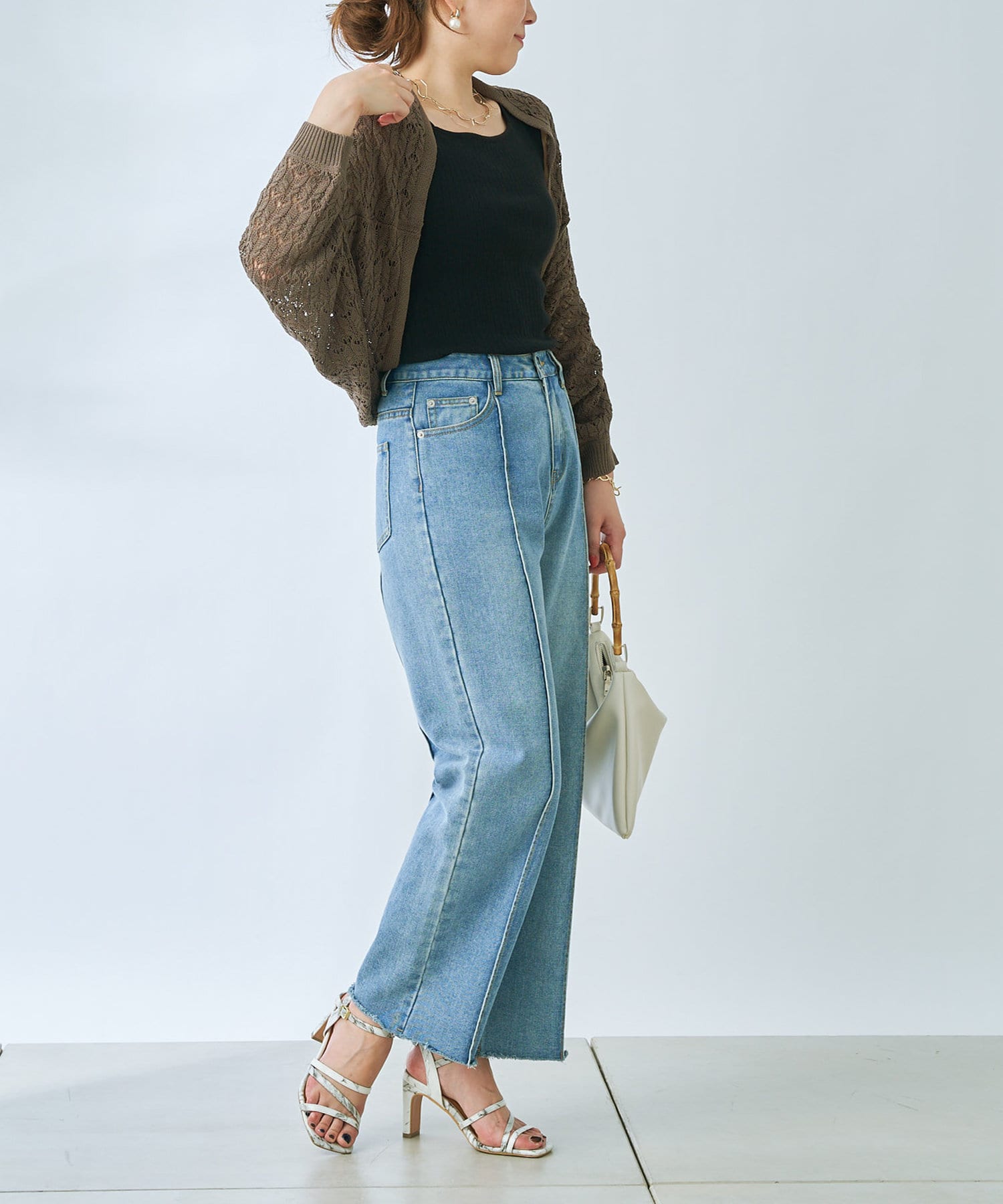 prose verse(プロズヴェール) 麻タッチモモンガカーディガン