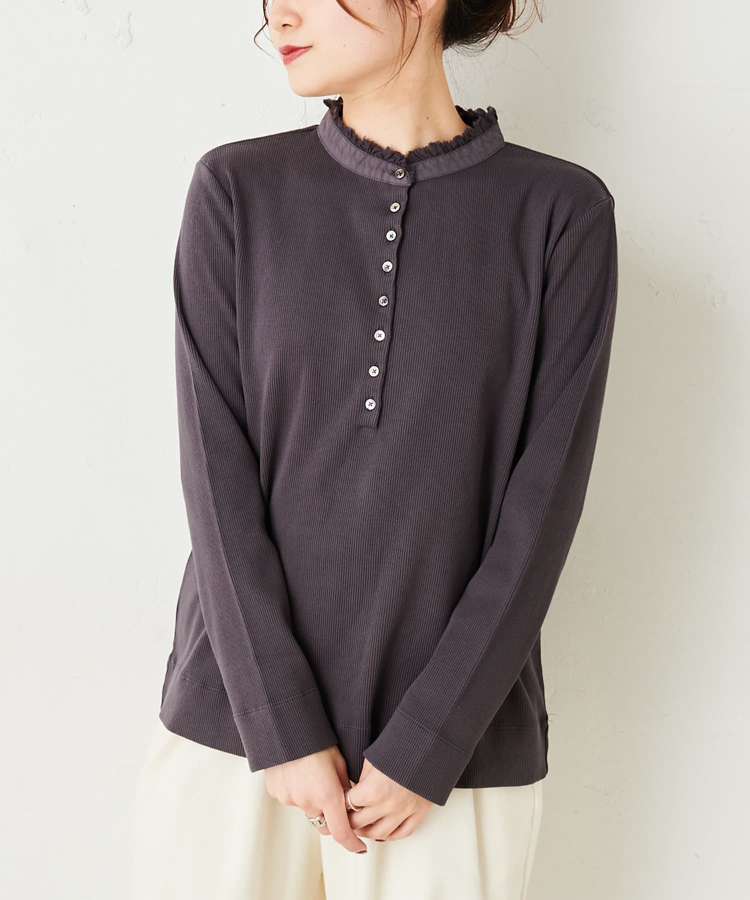 サステナブル オーガニックコットン襟フリルプルオーバー Pual Ce Cin ピュアルセシン レディース Pal Closet パルクローゼット パルグループ公式ファッション通販サイト