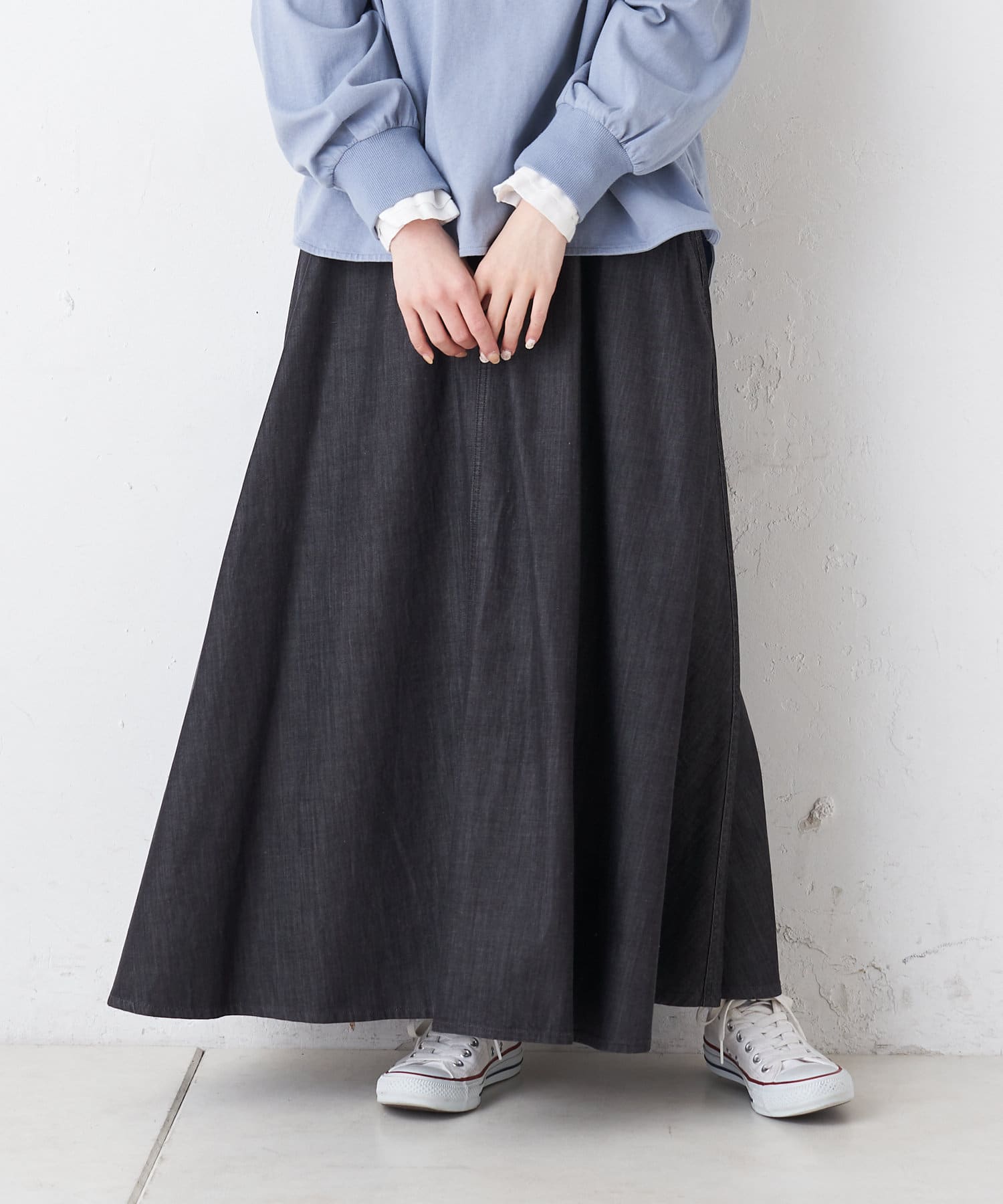 Du Noir シャンブレーデニムスカート Pual Ce Cin ピュアルセシン レディース Pal Closet パルクローゼット パルグループ公式ファッション通販サイト