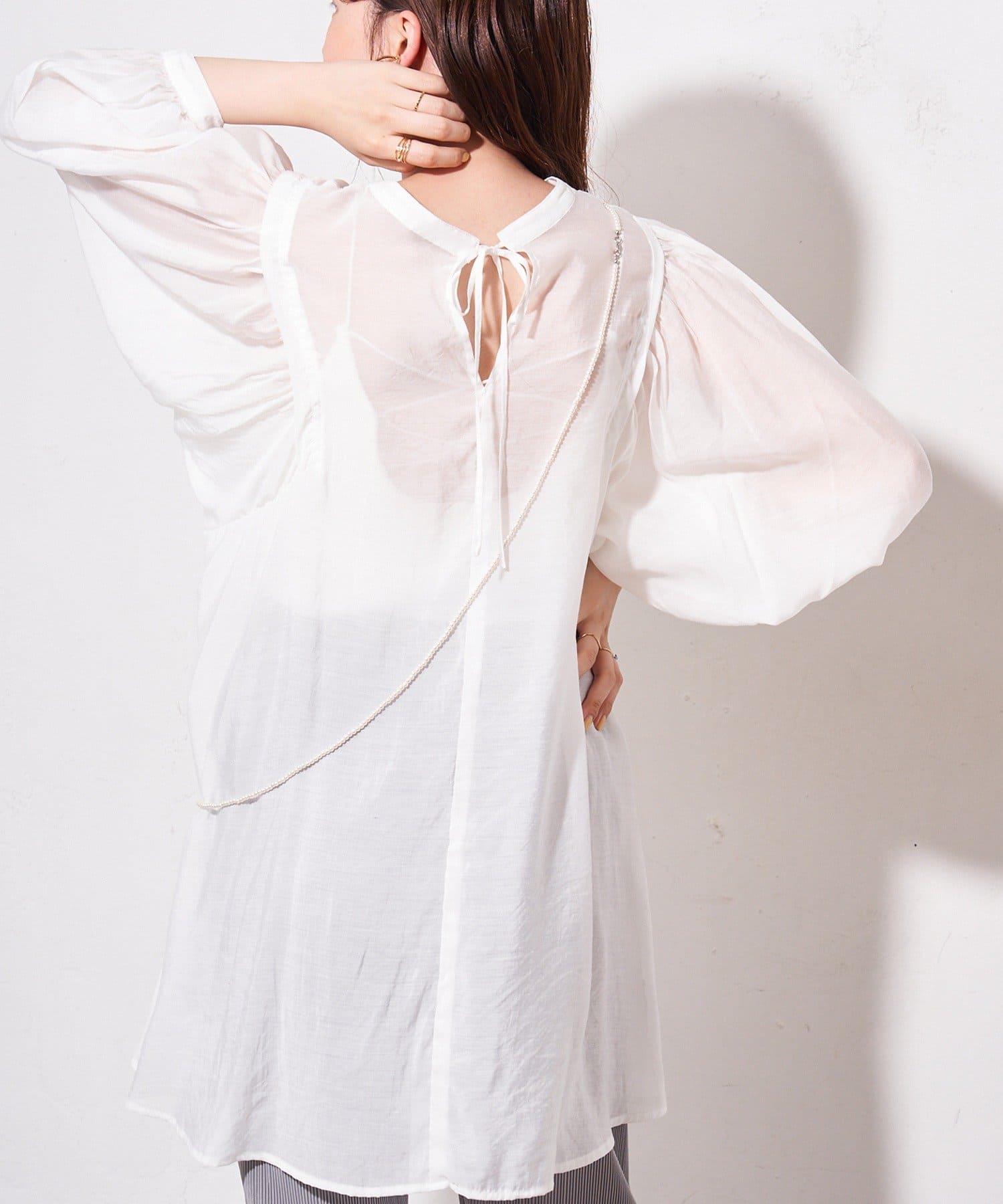 Web限定 肩切り替えバックリボンブラウス Discoat ディスコート レディース Pal Closet パルクローゼット パルグループ公式ファッション通販サイト