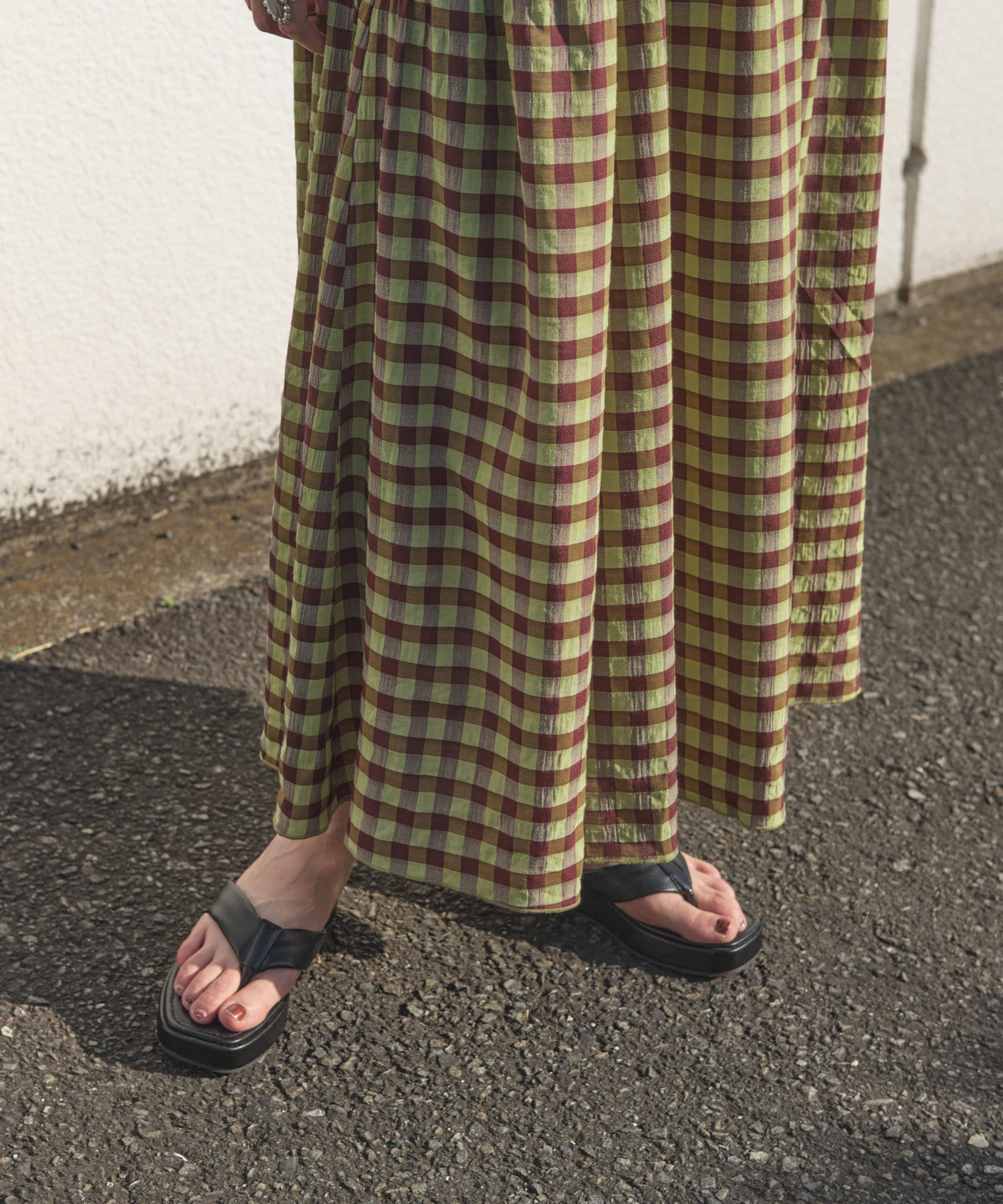 シアーギンガムシャーリングドレス Kastane カスタネ レディース Pal Closet パルクローゼット パルグループ公式ファッション通販サイト