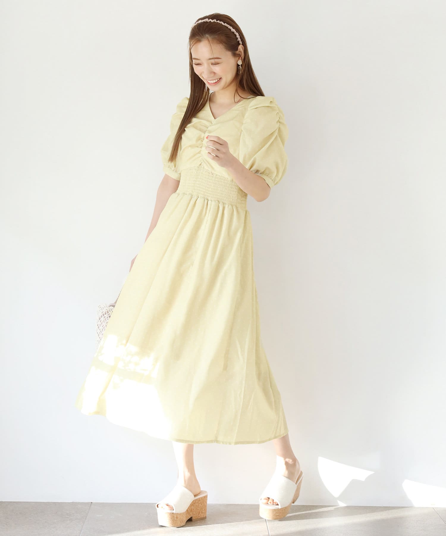 バックリボンシャーリングワンピース One After Another Nice Claup ワンアフターアナザー ナイスクラップ レディース Pal Closet パルクローゼット パルグループ公式ファッション通販サイト