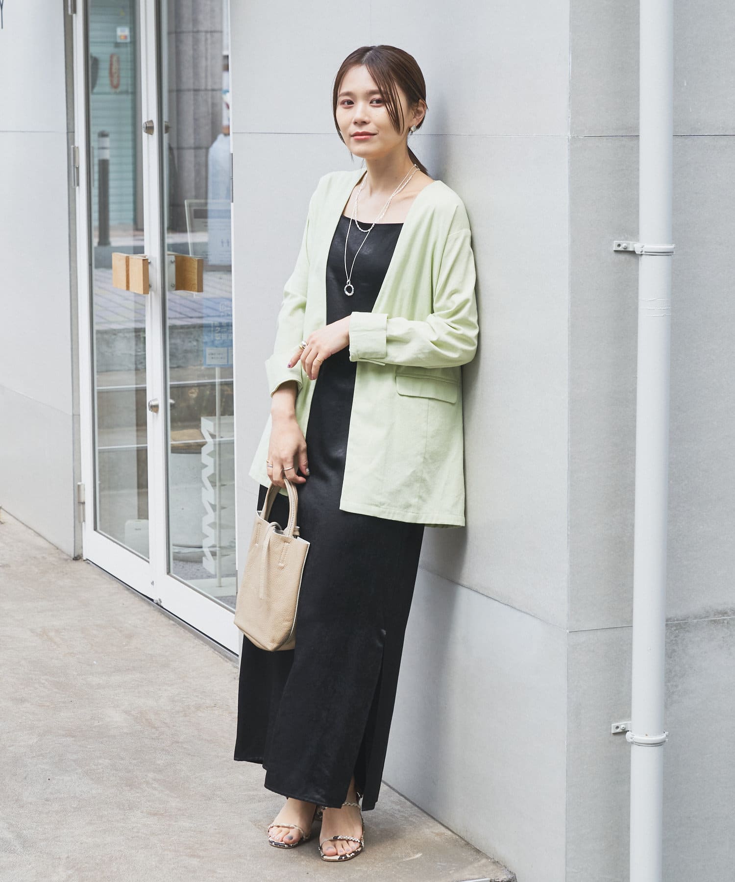 リネンノーカラージャケット Omekashi オメカシ レディース Pal Closet パルクローゼット パルグループ公式ファッション通販サイト