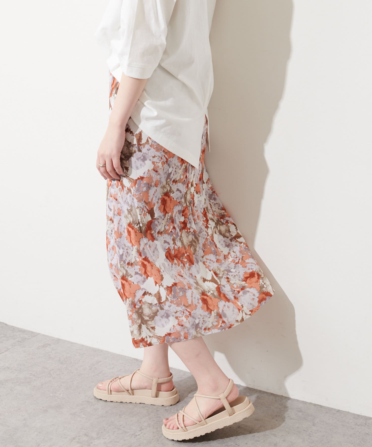 natural couture(ナチュラルクチュール) 水彩アートフラワースカート