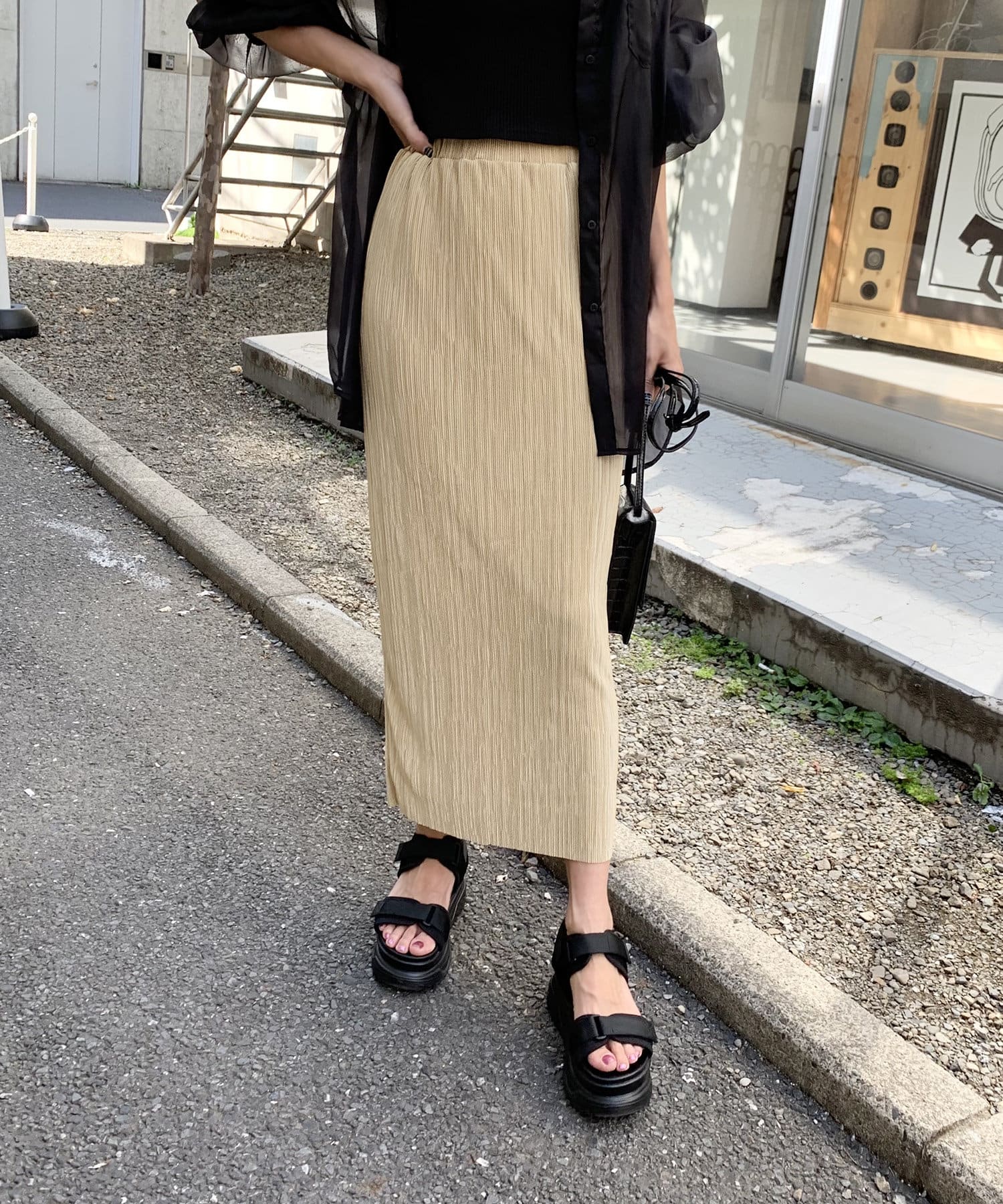 ミニプリーツタイトロングスカート Rasvoa ラスボア レディース Pal Closet パルクローゼット パルグループ公式ファッション通販サイト