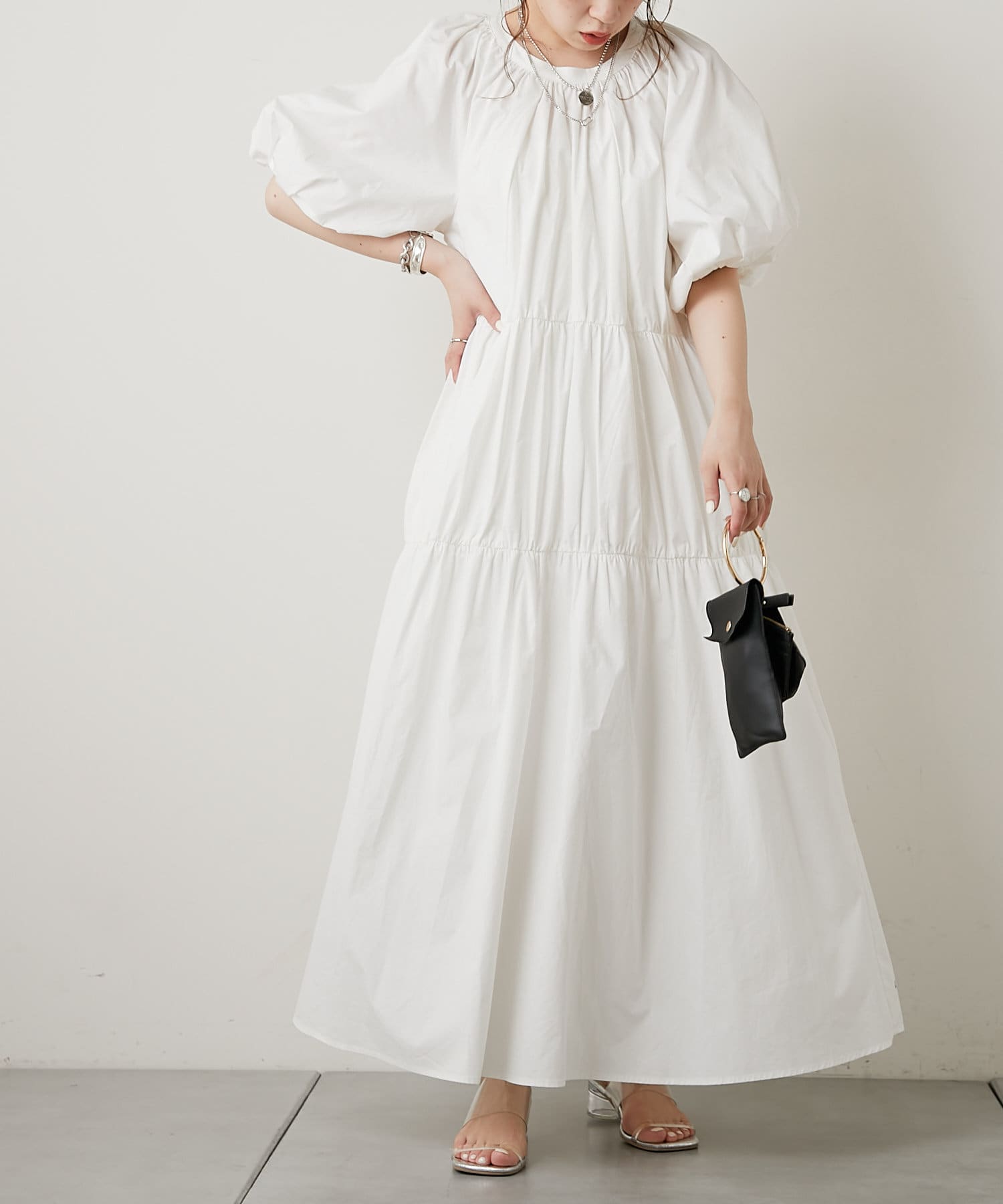 バックデザインティアードロングワンピース Chico チコ レディース Pal Closet パルクローゼット パルグループ公式ファッション通販サイト