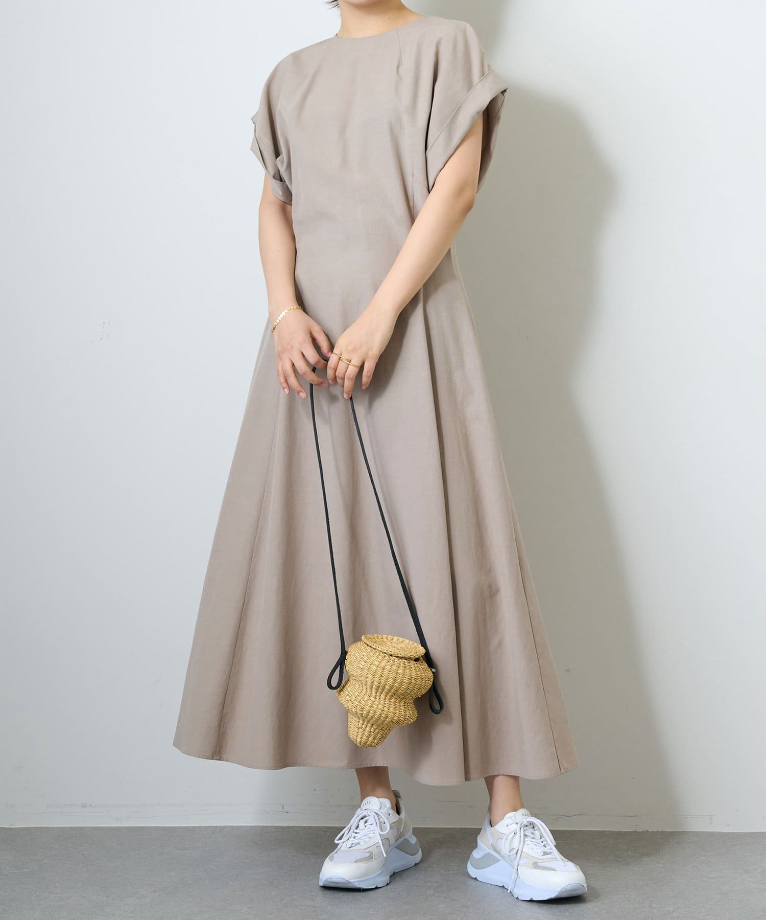 グログランクルーネックワンピース Whim Gazette ウィム ガゼット レディース Pal Closet パルクローゼット パルグループ公式ファッション通販サイト