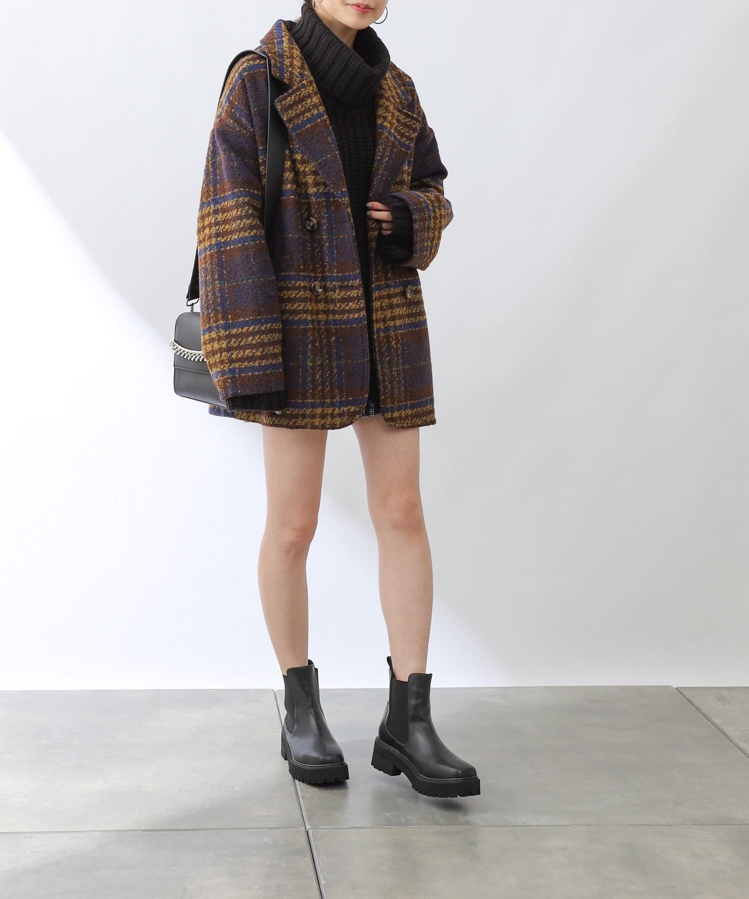 ツイードチェックジャケット Pコート Colony 2139 コロニー トゥーワンスリーナイン レディース Pal Closet パルクローゼット パルグループ公式ファッション通販サイト