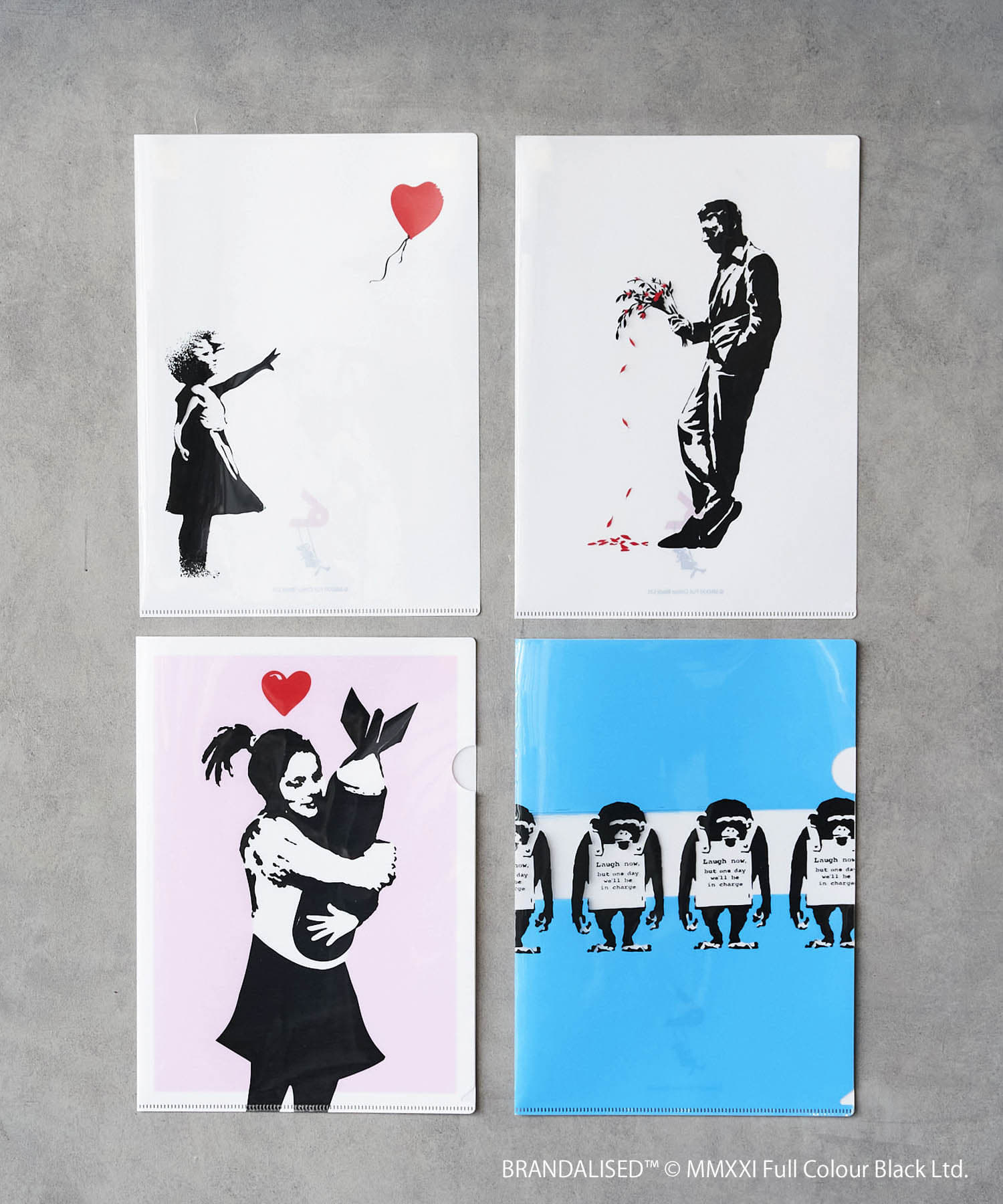 Banksy S Graffiti クリアファイル4枚セット Asoko アソコ ライフスタイル Pal Closet パルクローゼット パルグループ公式ファッション通販サイト