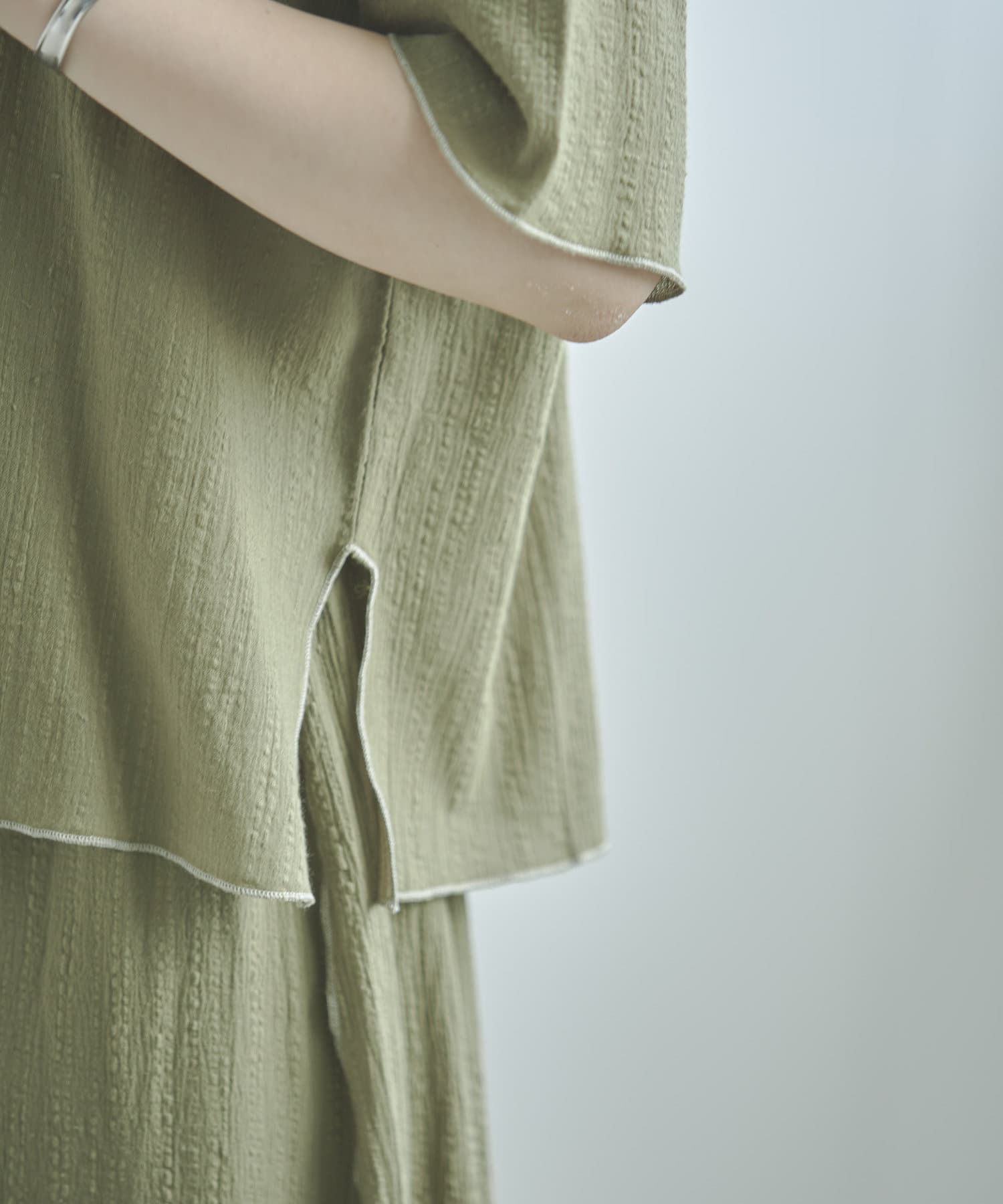 Chez toi(シェトワ) 【セットアイテム】メロー楊柳プルオーバー×スカート