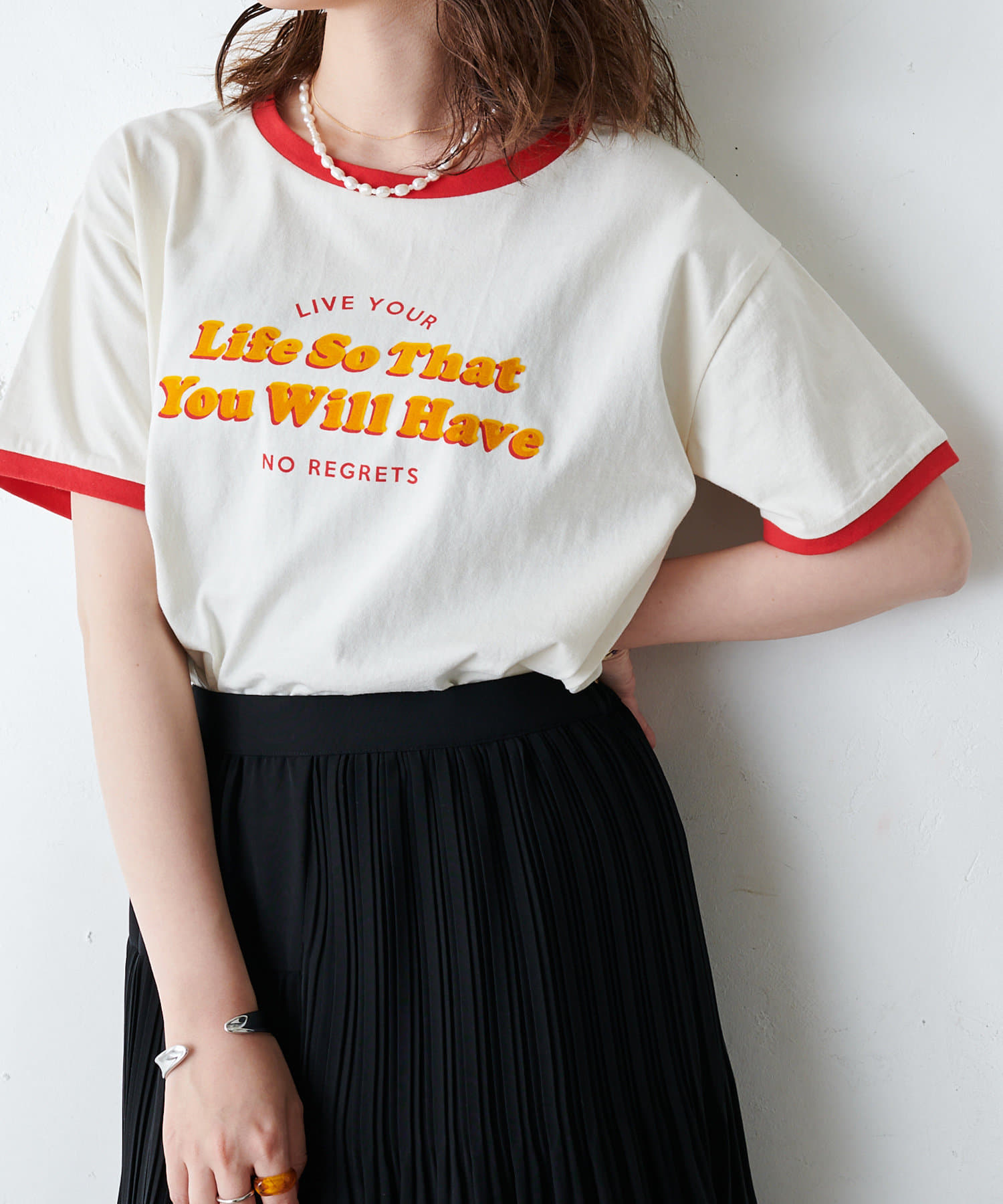 リンガーロゴプリントtシャツ Discoat ディスコート レディース Pal Closet パルクローゼット パルグループ公式ファッション通販サイト