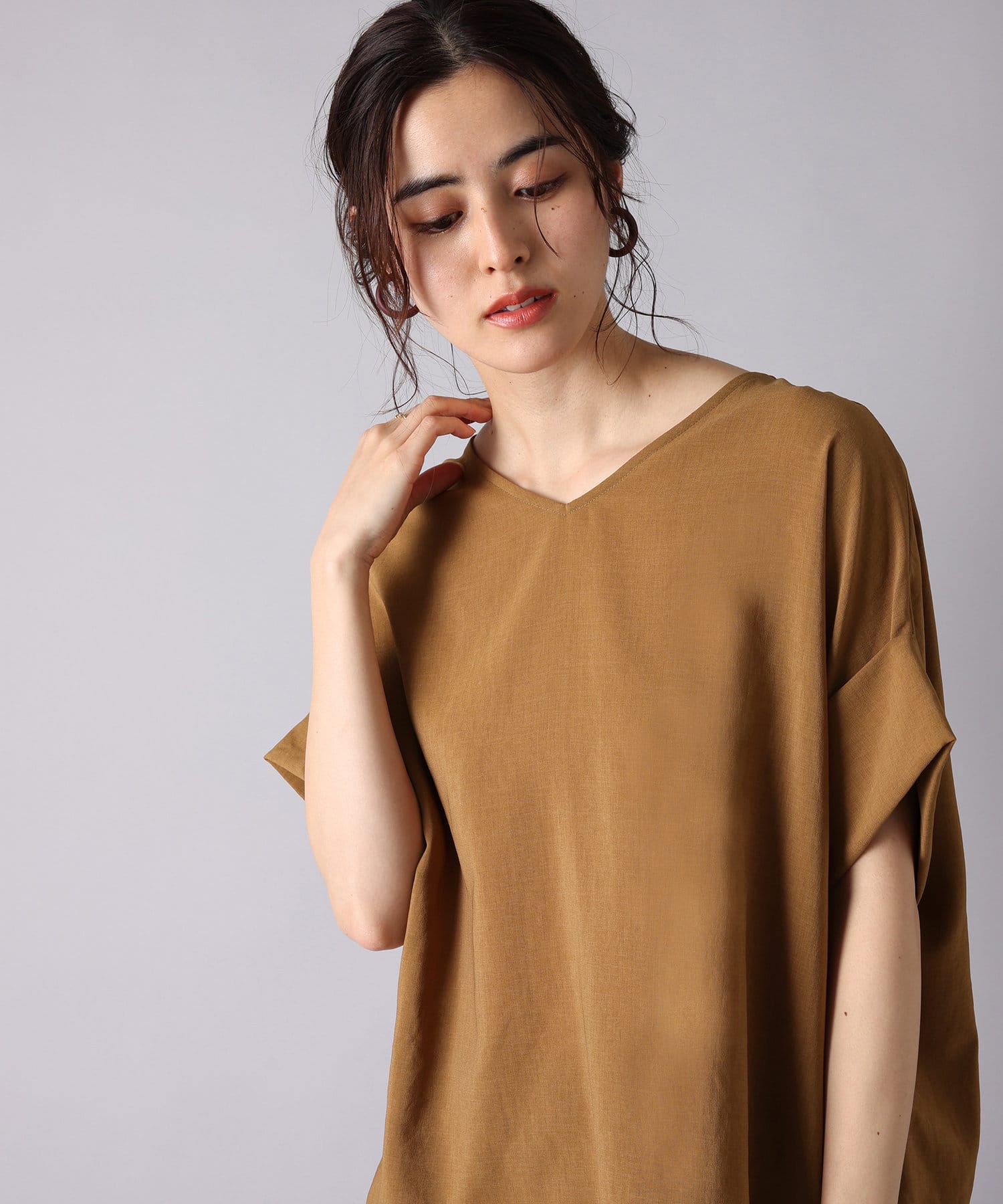 un dix cors(アンディコール) 《予約》【お気に入り3000突破！】ニュアンススリーブブラウス