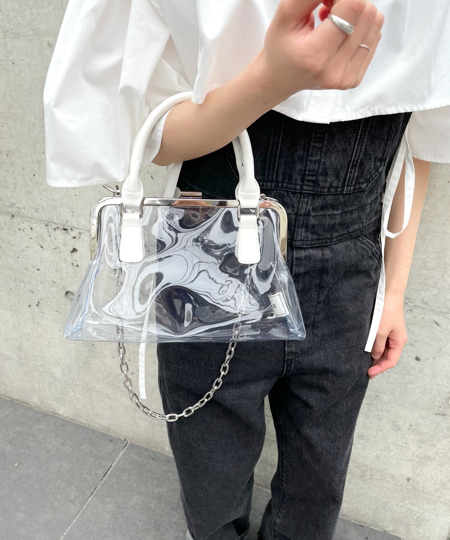 chieko＋ チエコプラスclear heart bag CHIEKO+(チエコプラス) ハートクリアバッグ ブラック｜【公式