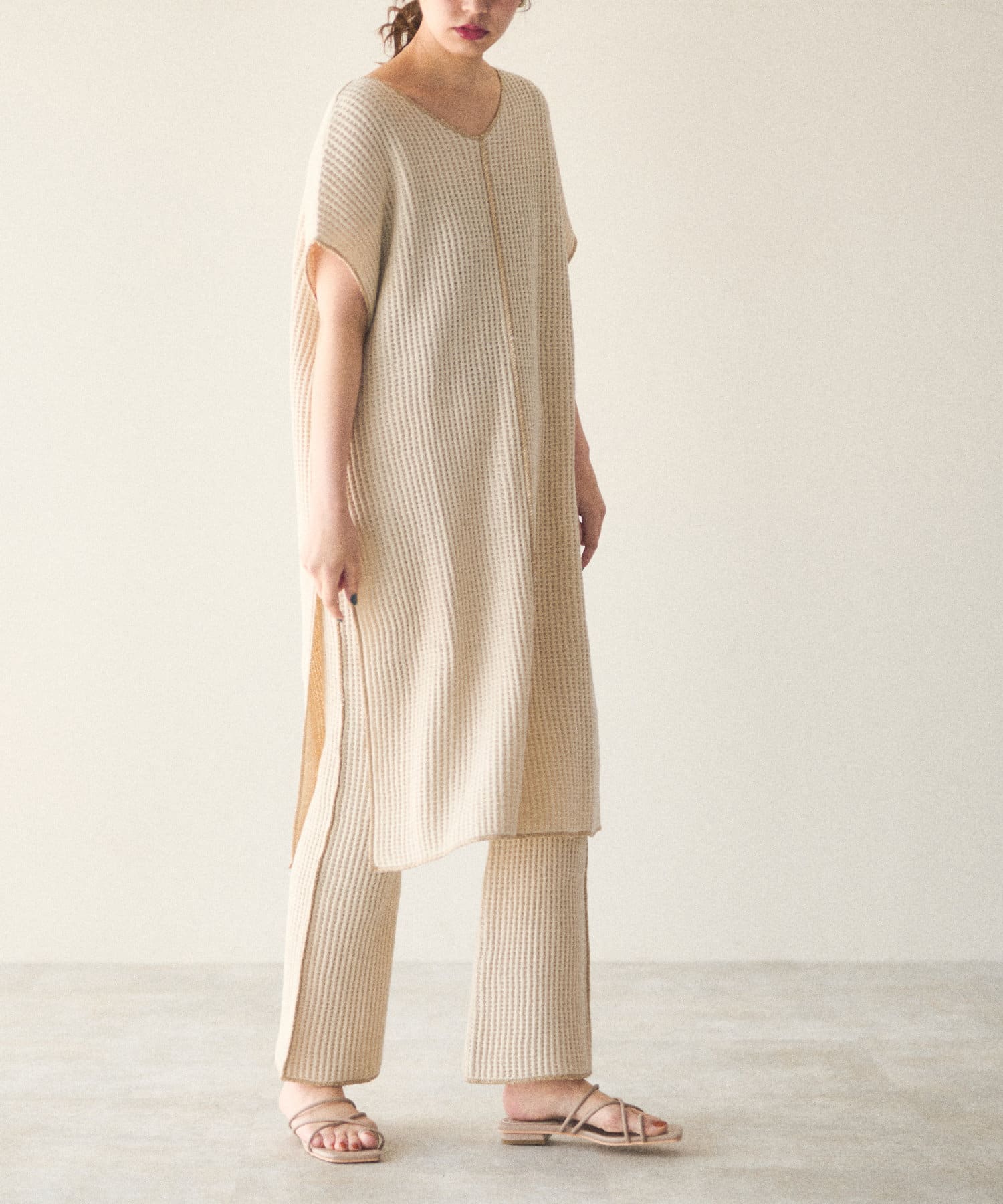 ナチュラルクチュール　新品2点　セットアップ 新色追加 / カットジョーゼット2wayジップジャンスカ | natural