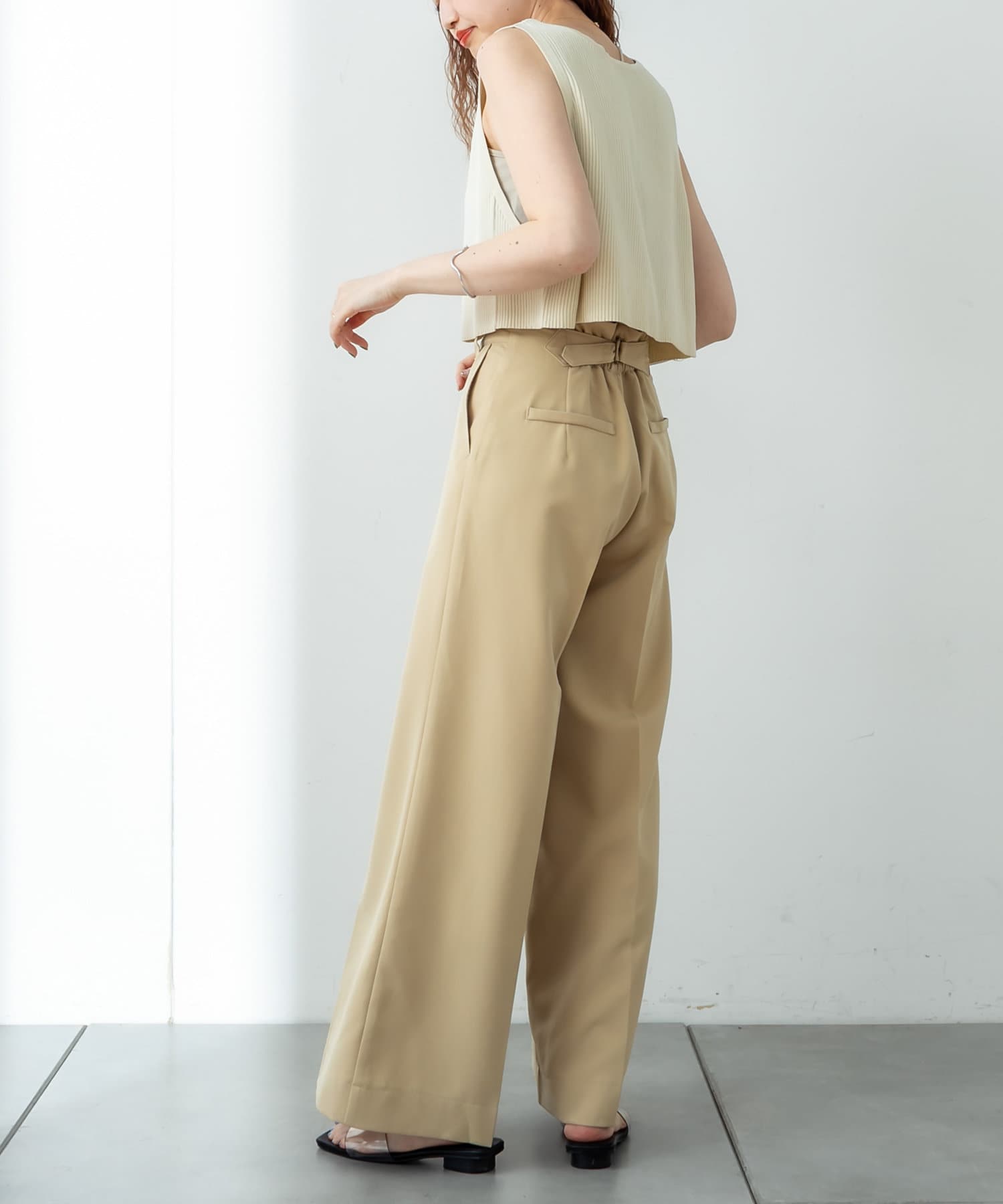 センタープレスワイドパンツ Mystic ミスティック レディース Pal Closet パルクローゼット パルグループ公式ファッション通販サイト