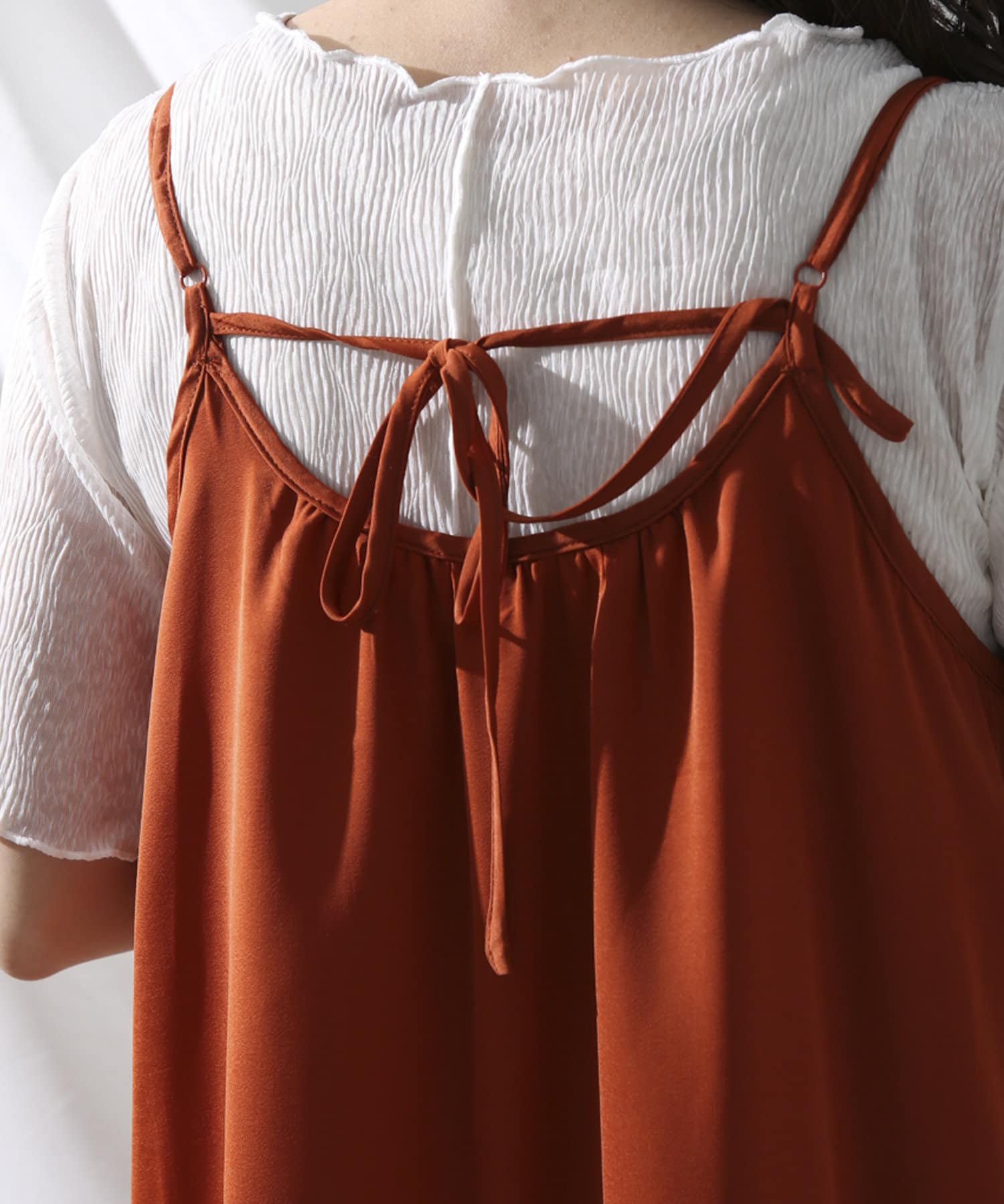 Thevon.(ゼヴォン) ボリュームギャザーキャミワンピース