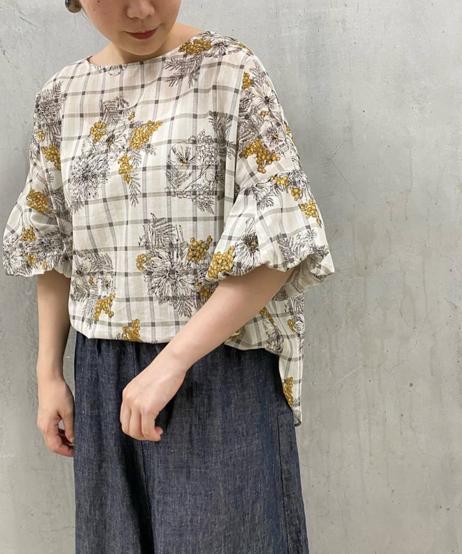 BEARDSLEY ビアズリー キンモクセイプリントブラウス BEARDSLEY ビアズリー キンモクセイプリントブラウス BEARDSLEY