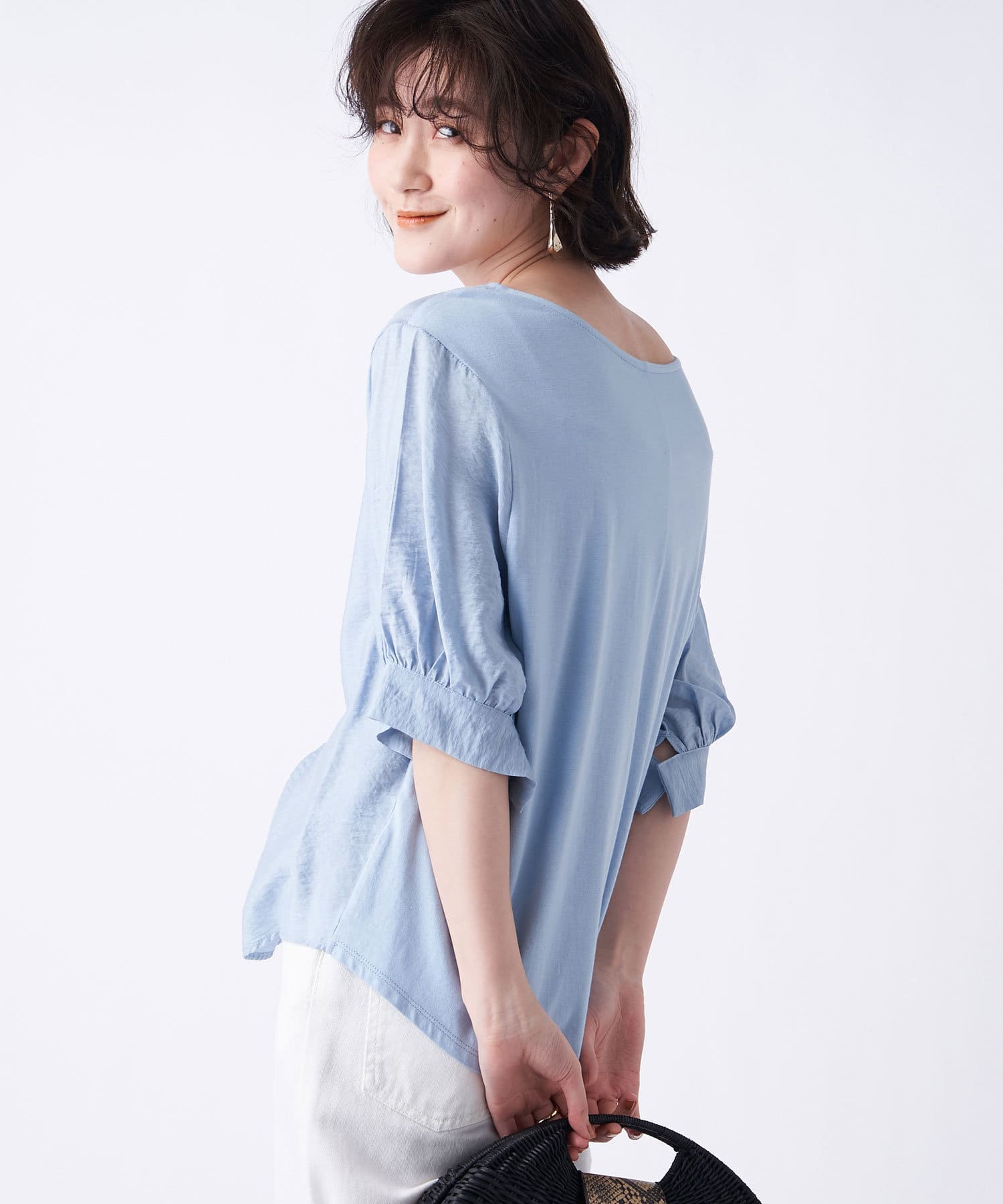 un dix cors(アンディコール) 【大人のこなれ感】カットソードッキングブラウス