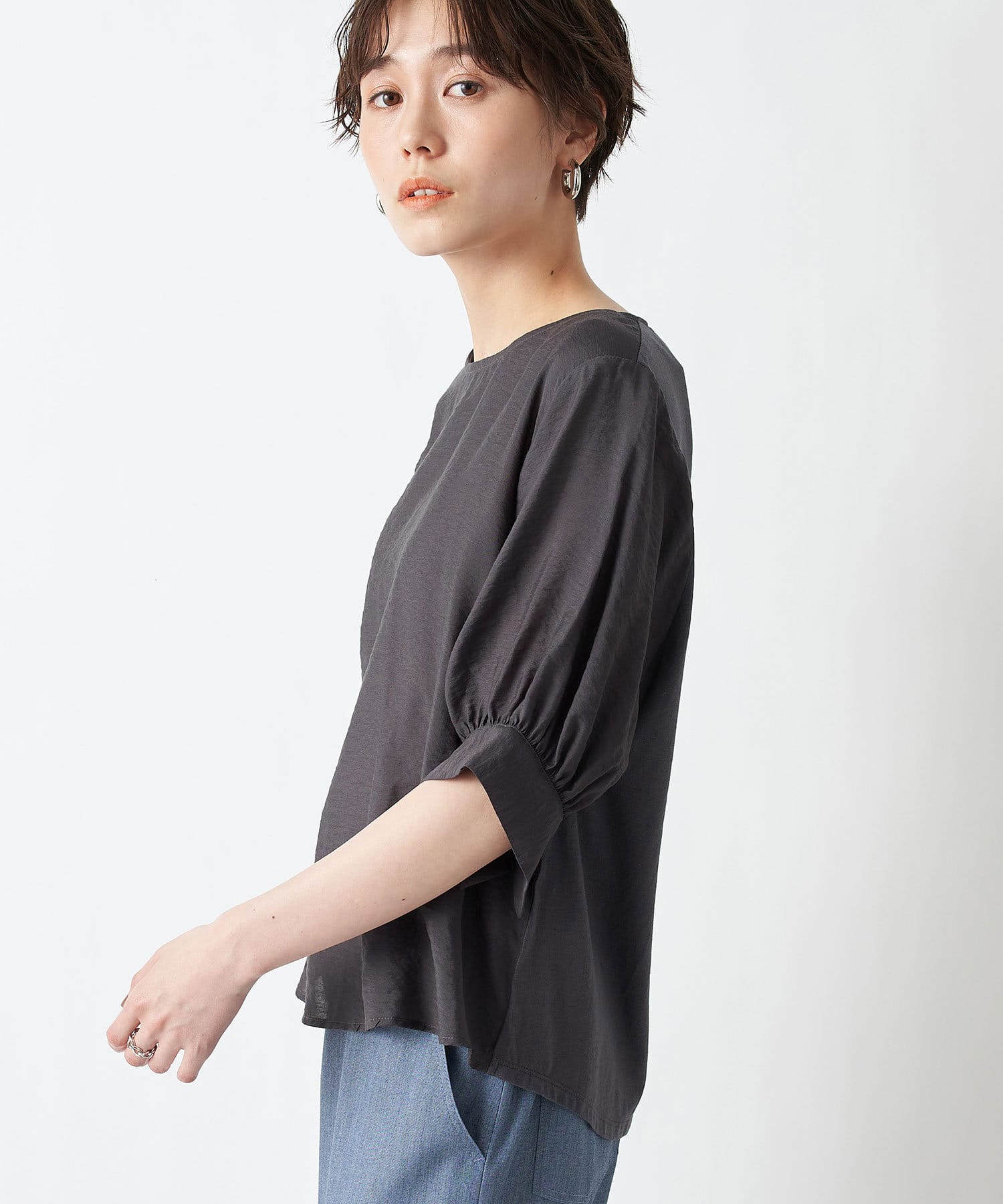 un dix cors(アンディコール) 【大人のこなれ感】カットソードッキングブラウス