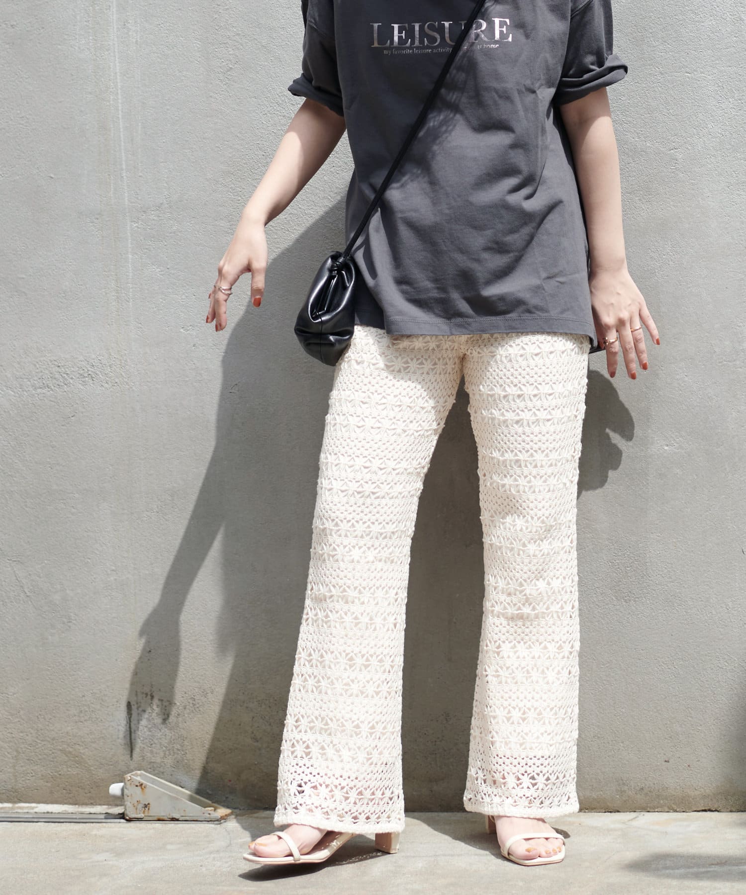 透かし編みレースパンツ | natural couture(ナチュラルクチュール