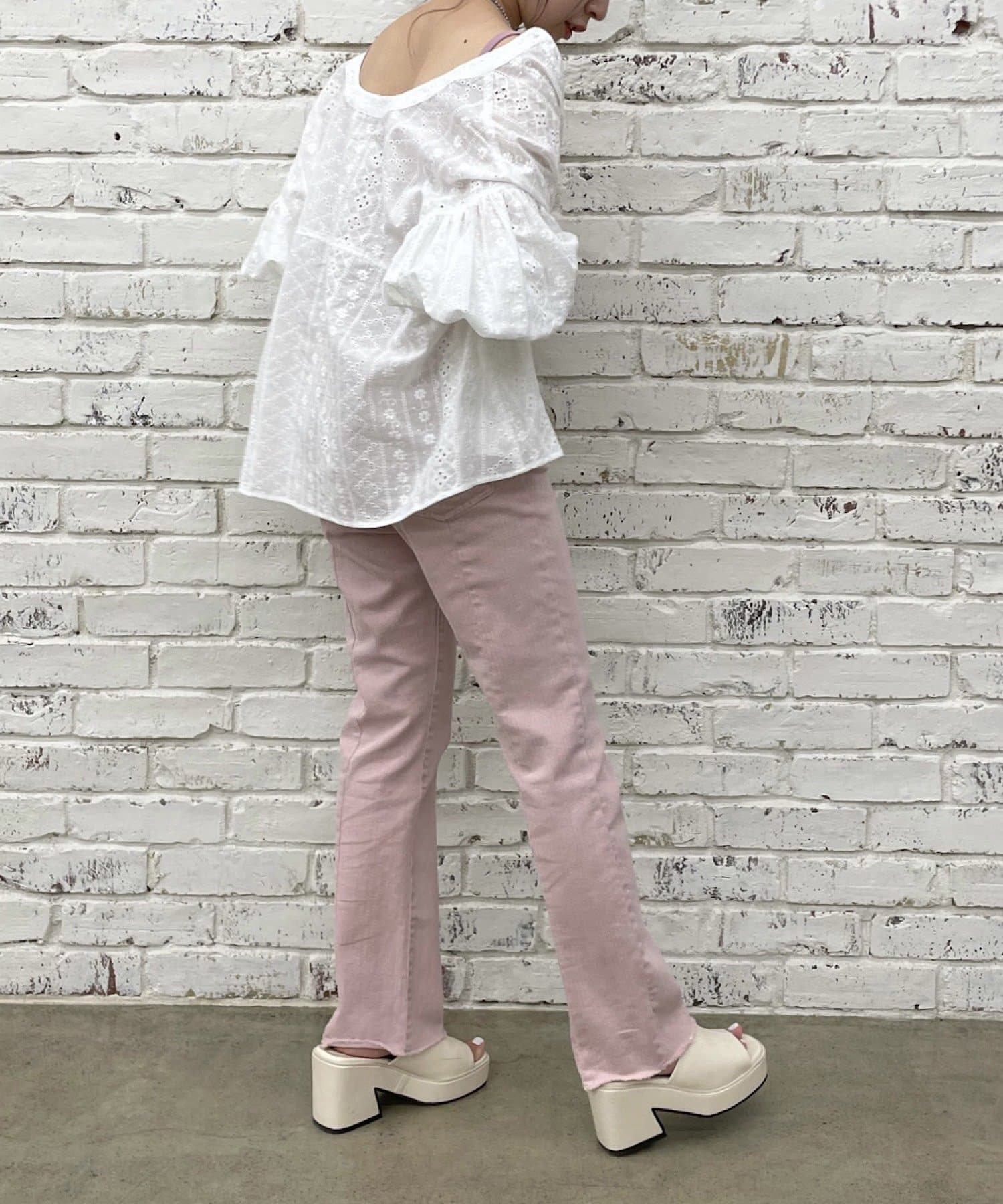 5分袖コットンレーススタンドカラーブラウス Who S Who Chico フーズフーチコ レディース Pal Closet パルクローゼット パルグループ公式ファッション通販サイト