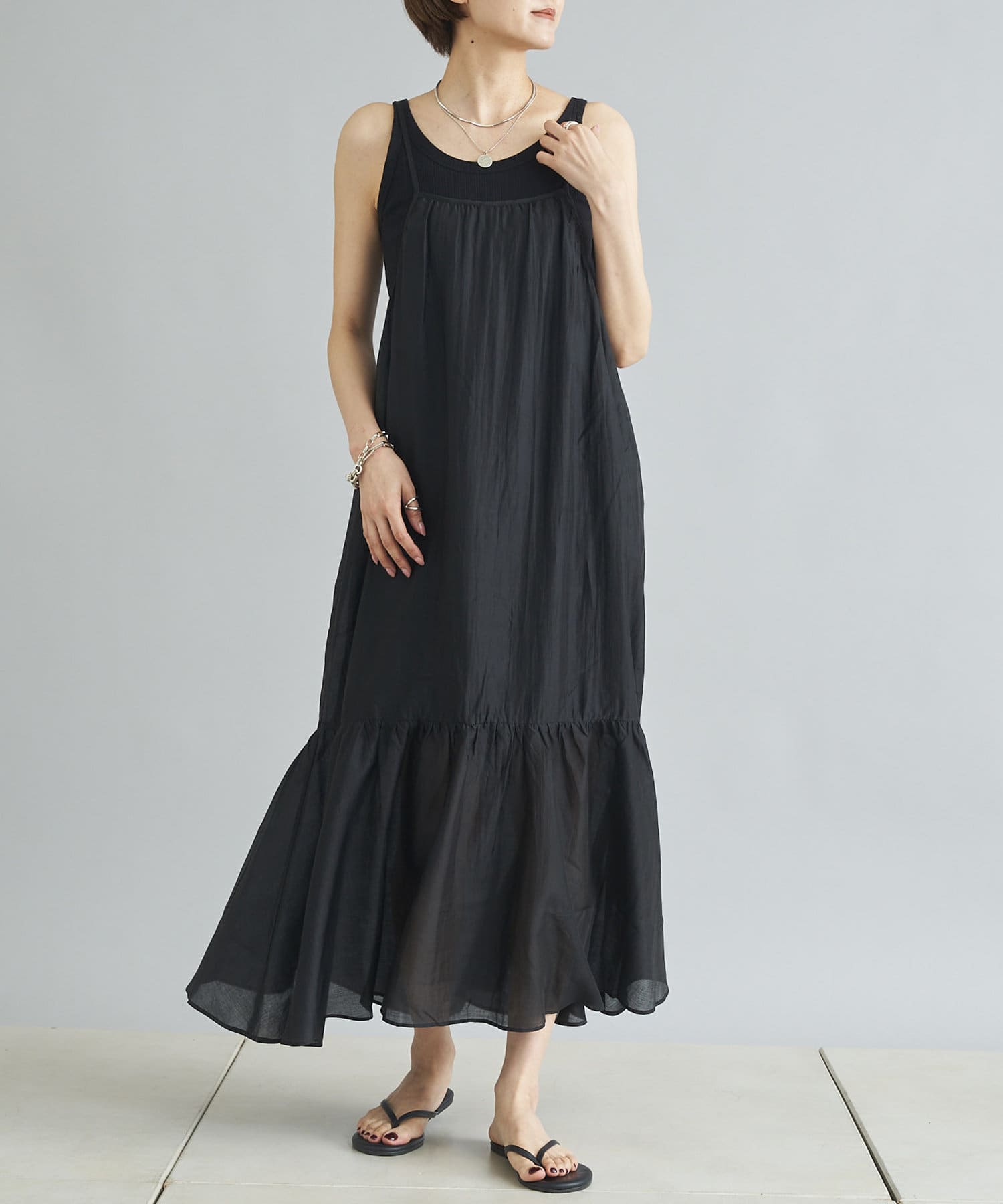 Web限定 シアーティアードキャミワンピース Doudou ドゥドゥ レディース Pal Closet パルクローゼット パルグループ公式ファッション通販サイト