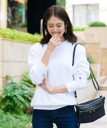 【Champion】ONLINE限定リバースウィーブクルーネックスウェット